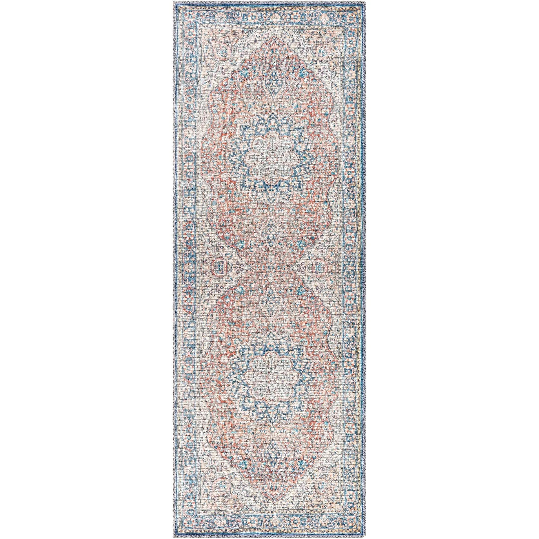 Livabliss Duquette Persian Medallion Printed Machine Washable Area Rug