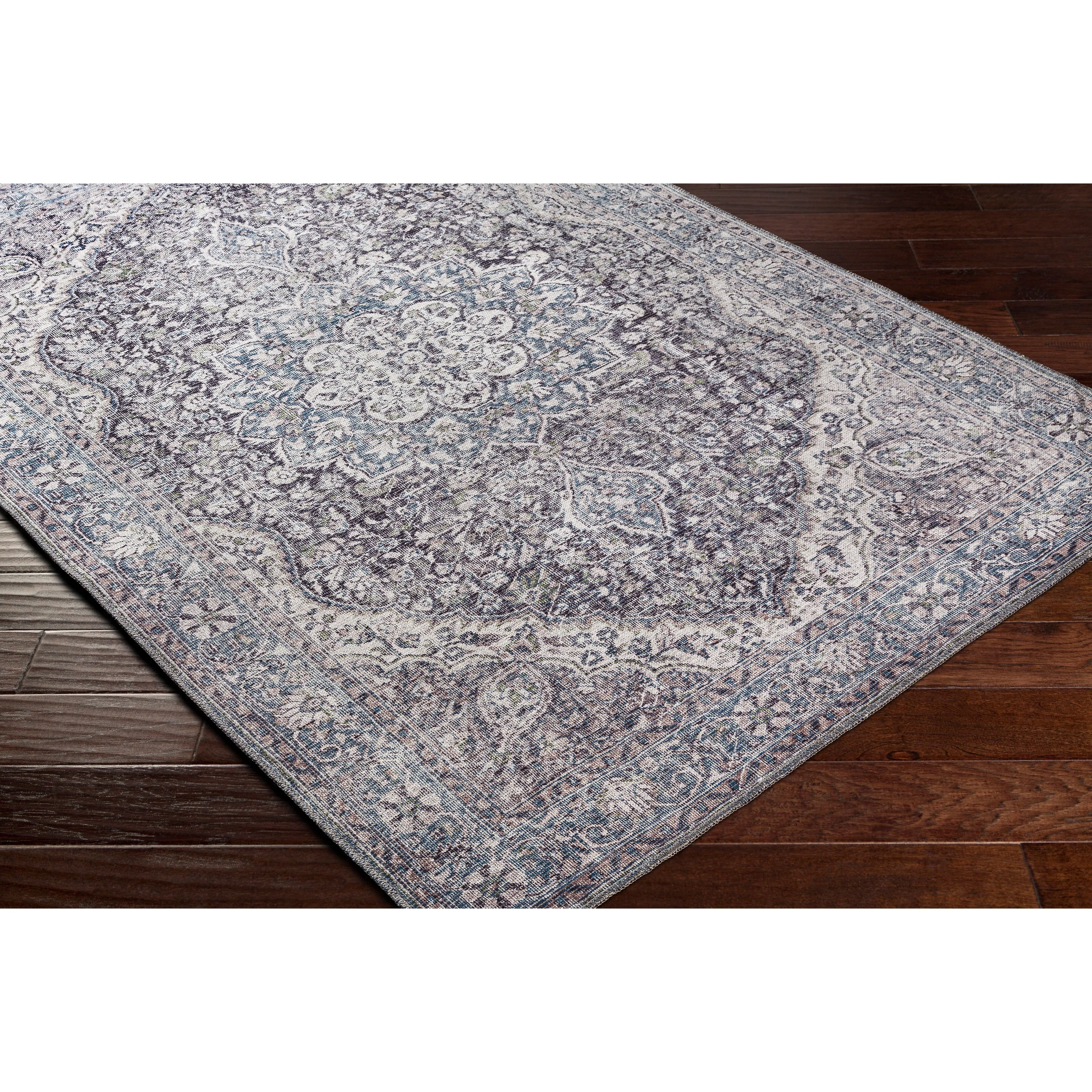 Livabliss Duquette Persian Medallion Printed Machine Washable Area Rug