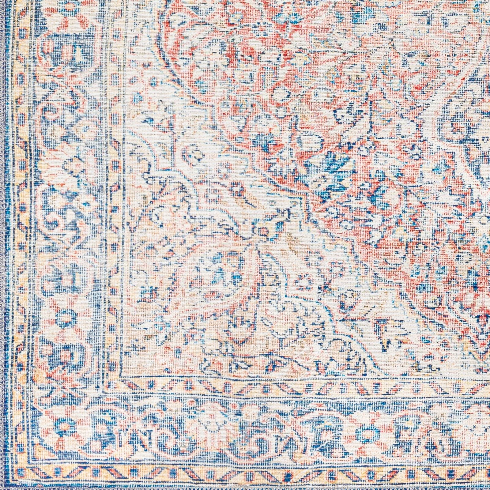 Livabliss Duquette Persian Medallion Printed Machine Washable Area Rug