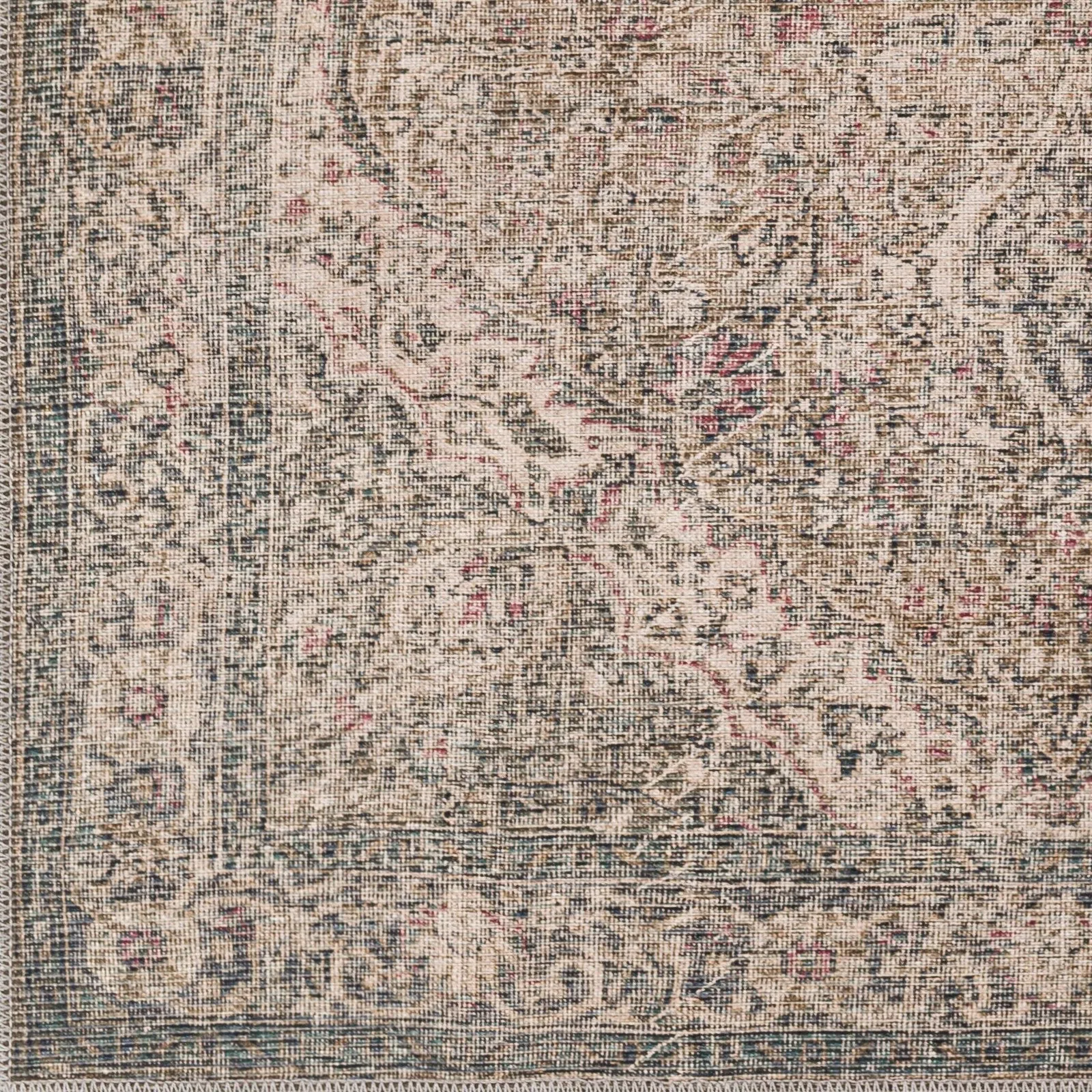 Livabliss Duquette Persian Medallion Printed Machine Washable Area Rug
