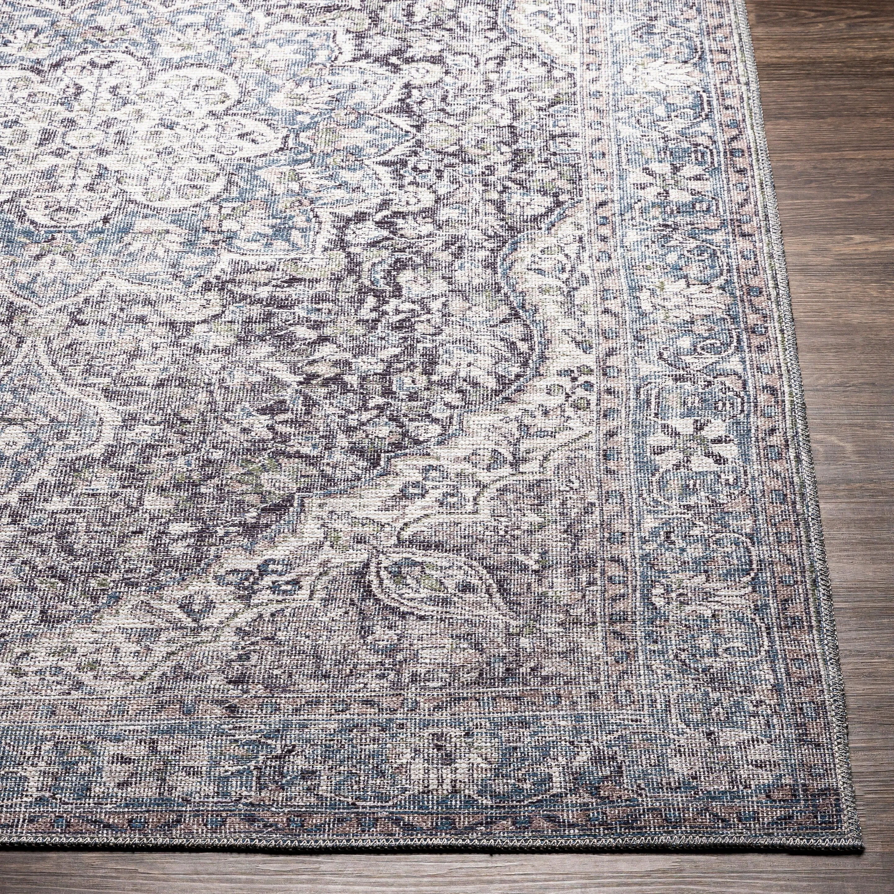 Livabliss Duquette Persian Medallion Printed Machine Washable Area Rug