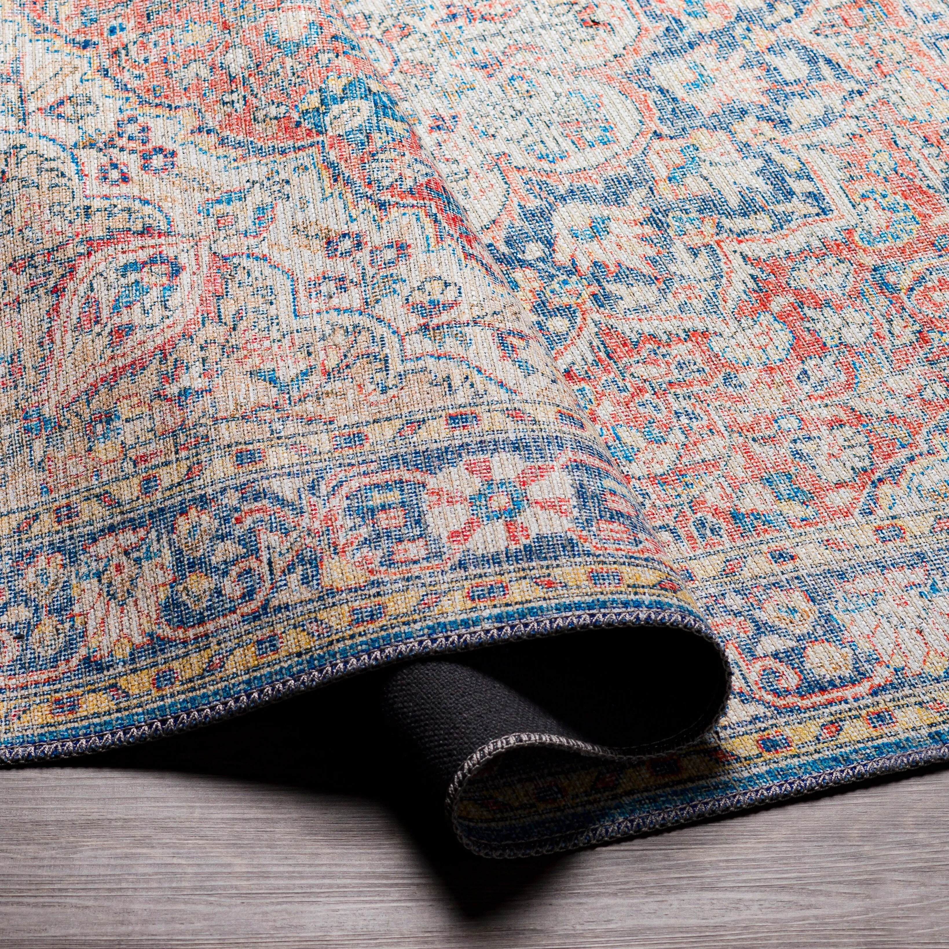 Livabliss Duquette Persian Medallion Printed Machine Washable Area Rug