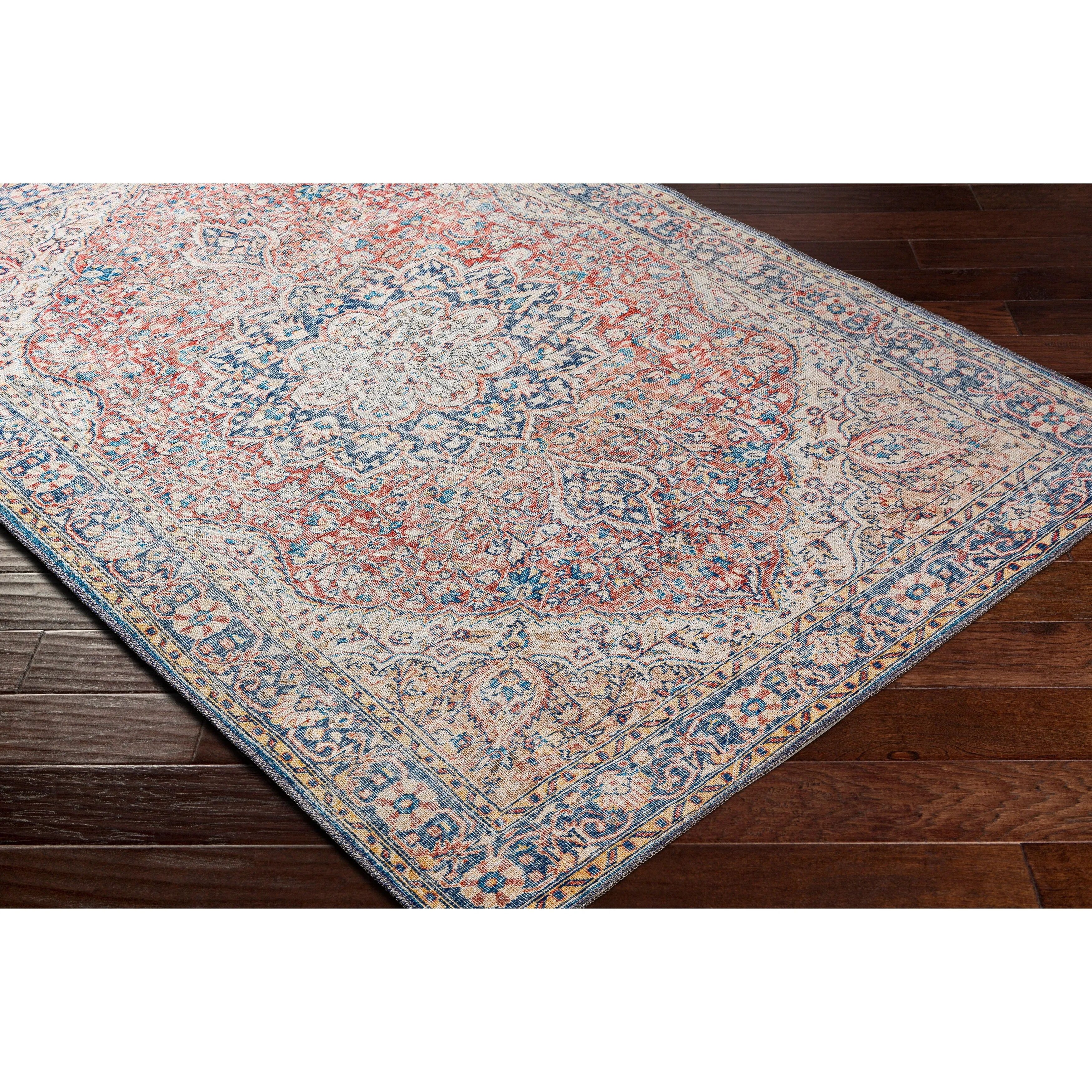 Livabliss Duquette Persian Medallion Printed Machine Washable Area Rug