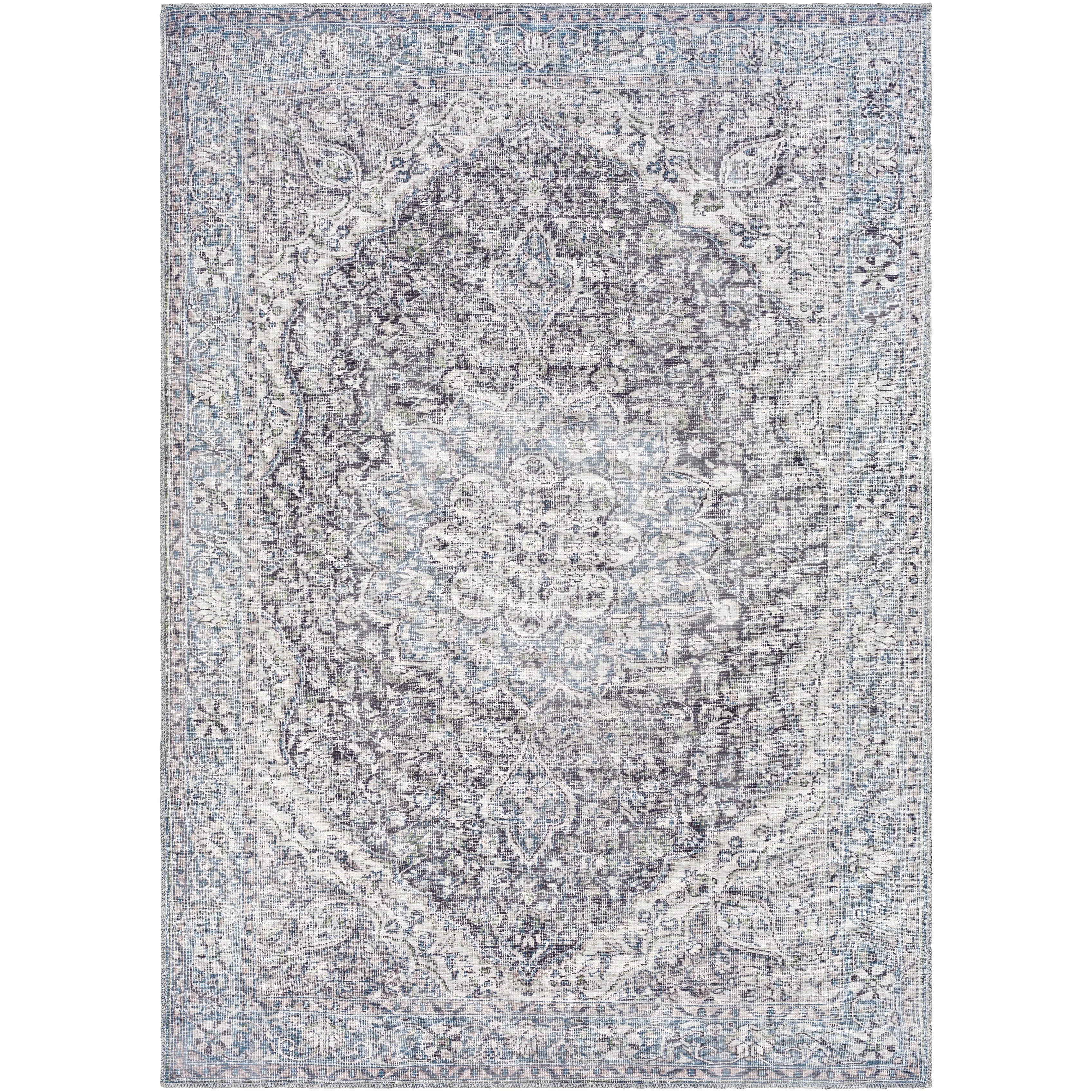 Livabliss Duquette Persian Medallion Printed Machine Washable Area Rug