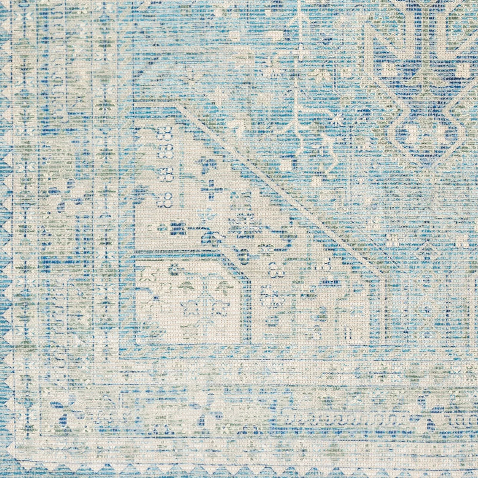 Livabliss Evans Distressed Medallion Handmade Cotton Area Rug