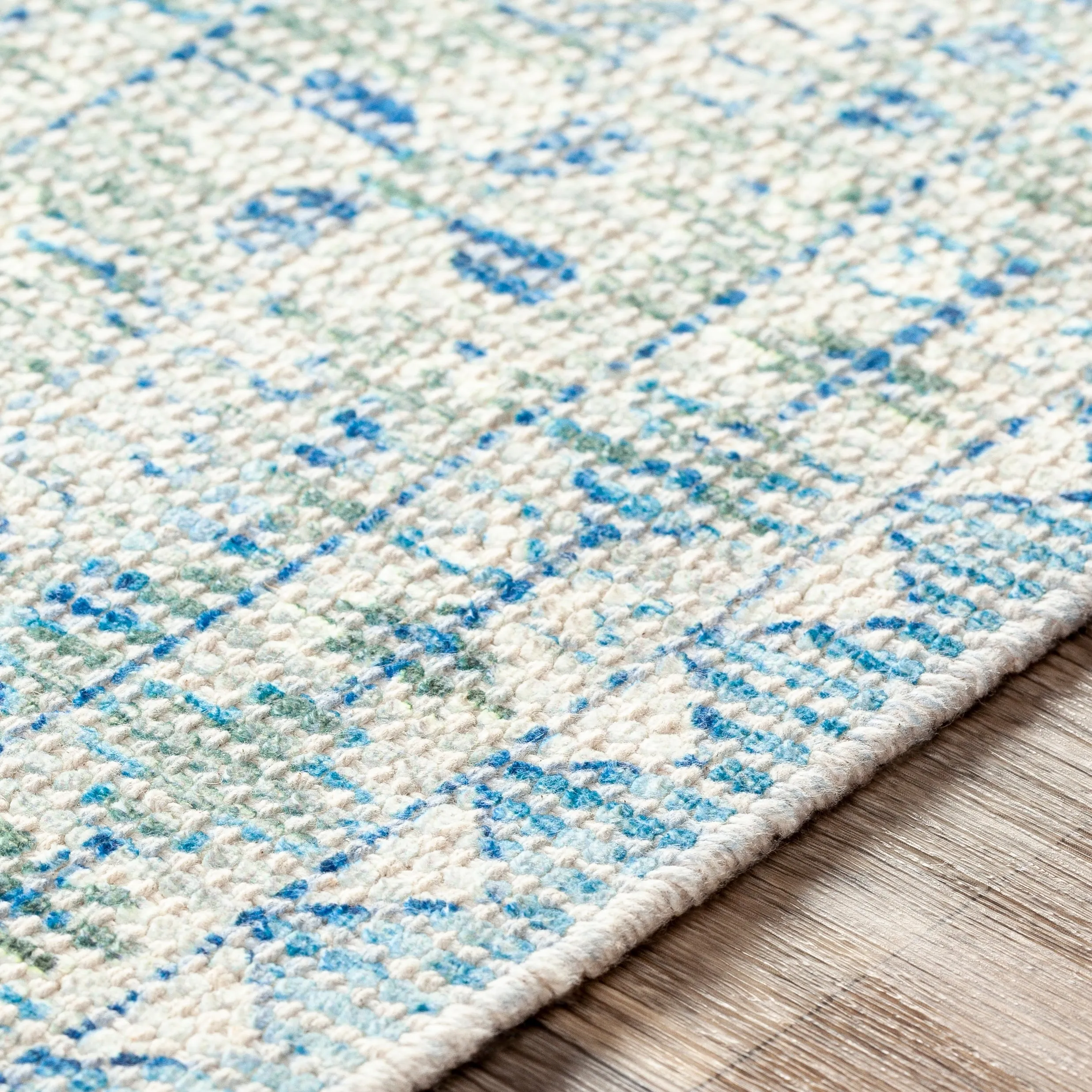 Livabliss Evans Distressed Medallion Handmade Cotton Area Rug