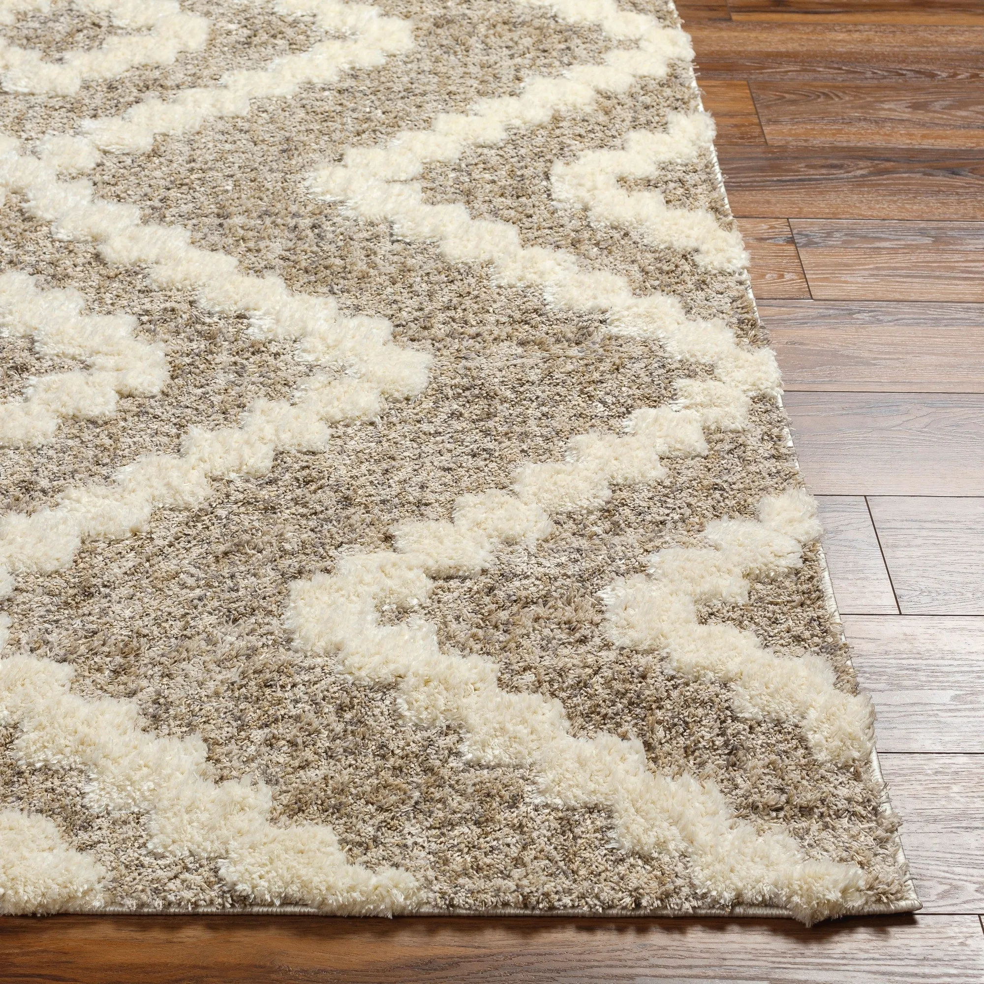 Livabliss Florida Boho Diamond Plush Area Rug