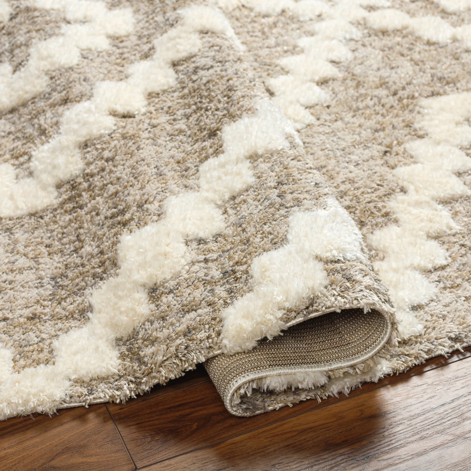 Livabliss Florida Boho Diamond Plush Area Rug