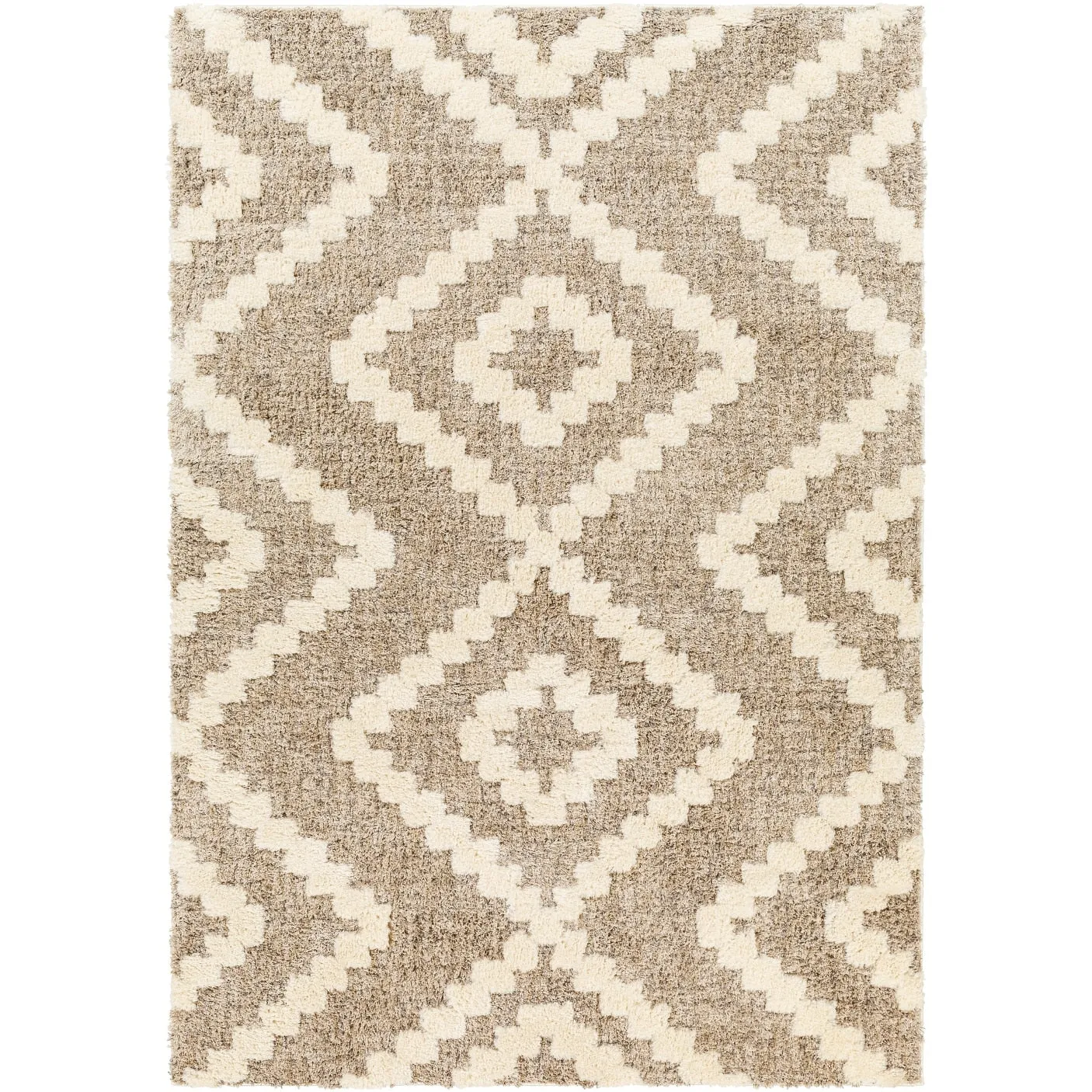 Livabliss Florida Boho Diamond Plush Area Rug
