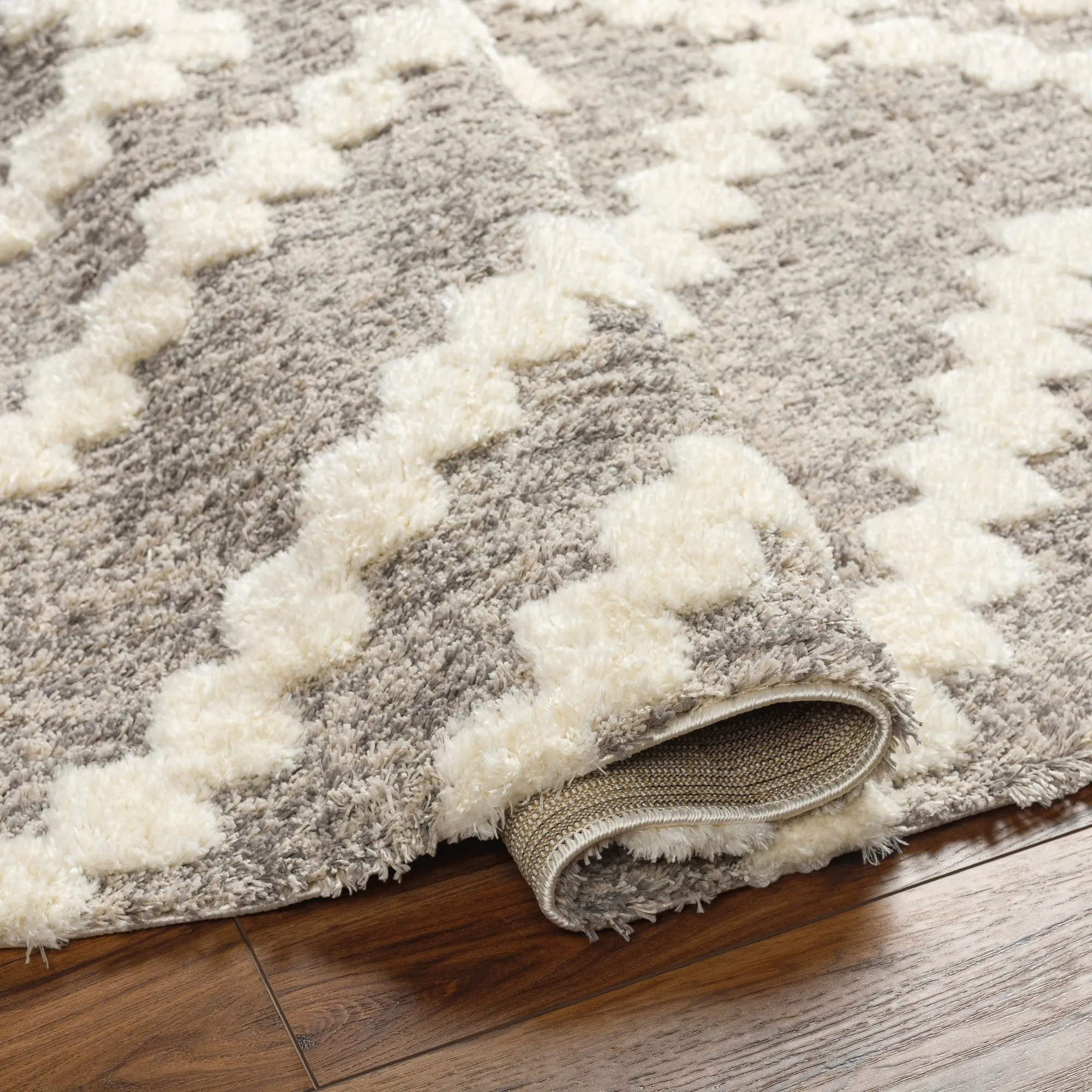 Livabliss Florida Boho Diamond Plush Area Rug