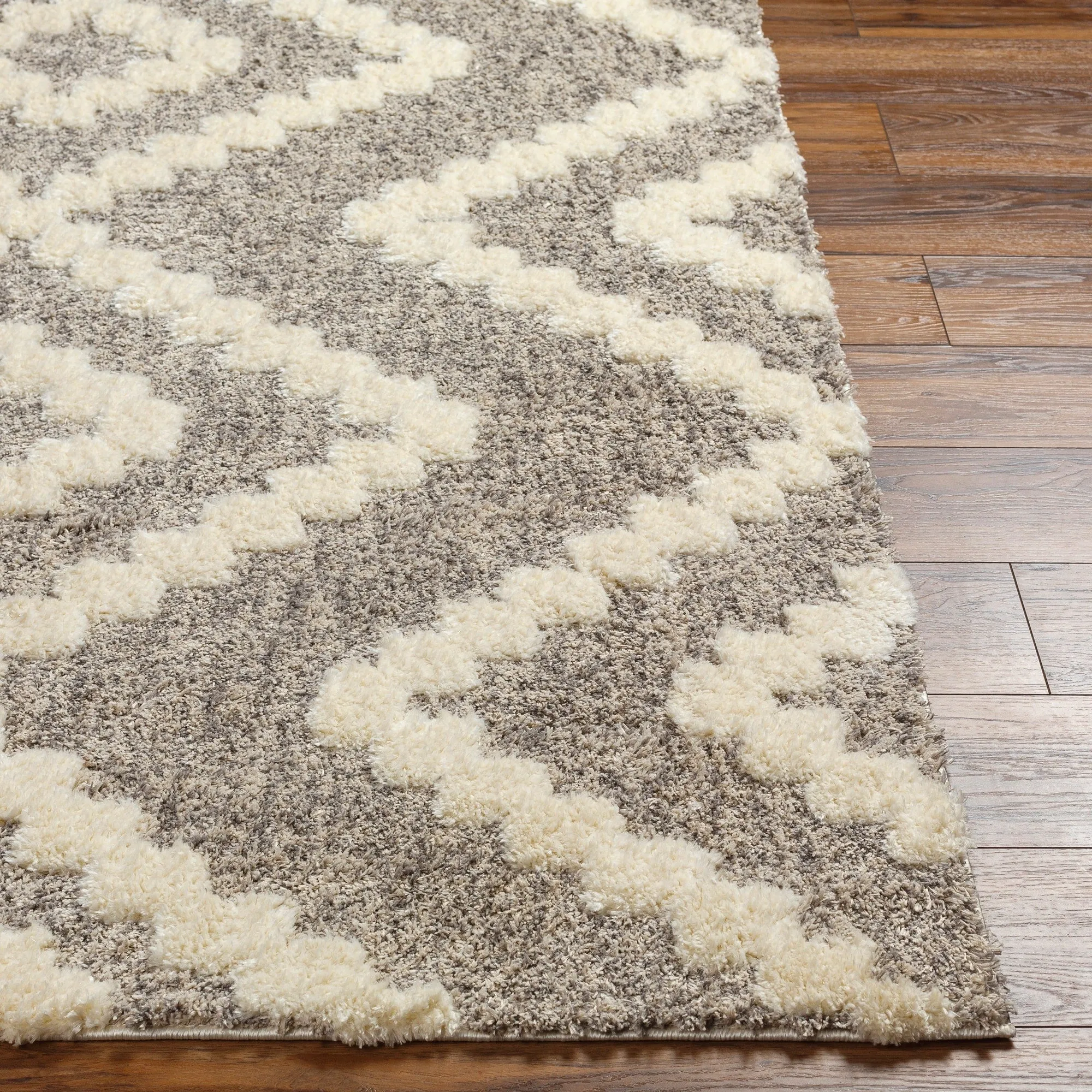 Livabliss Florida Boho Diamond Plush Area Rug