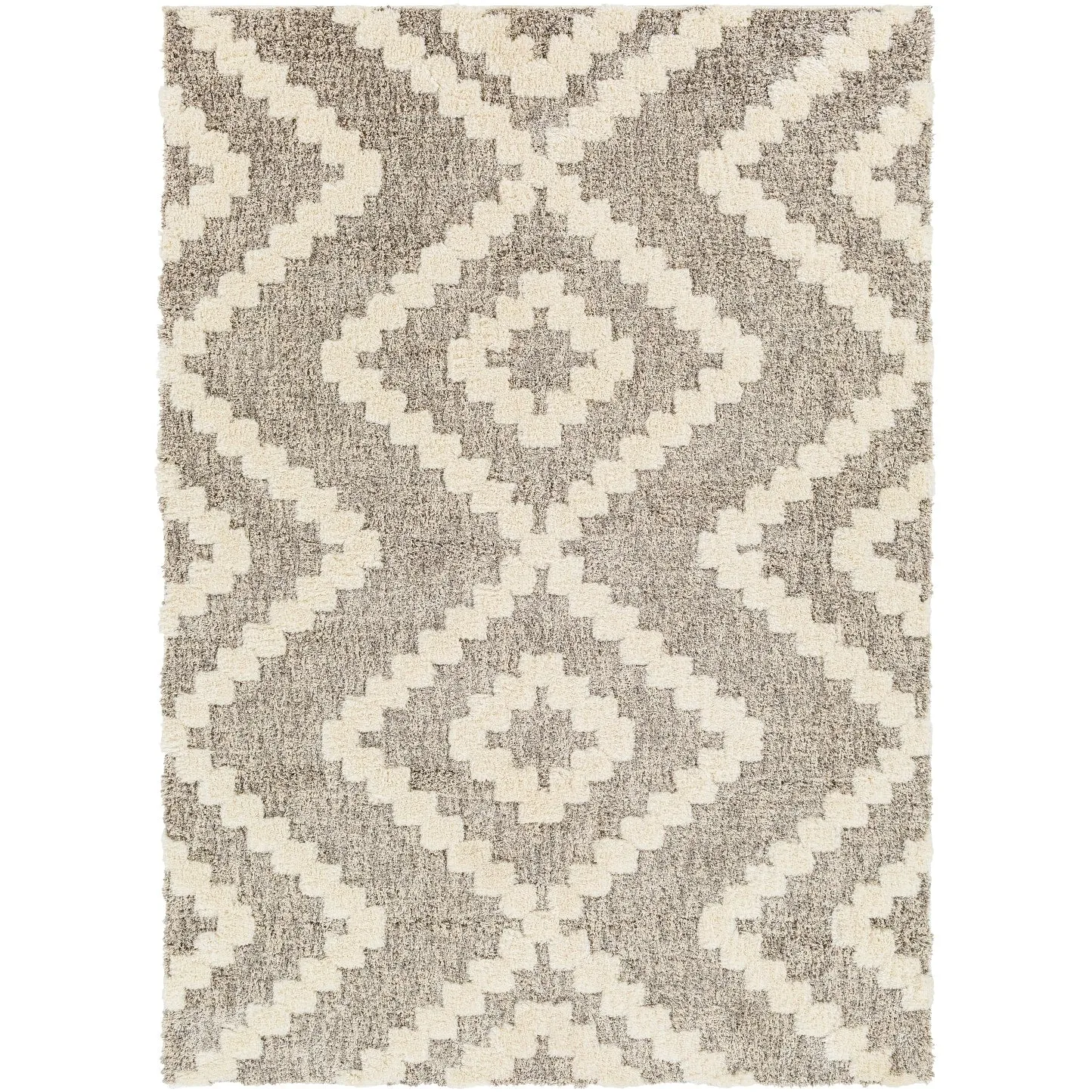 Livabliss Florida Boho Diamond Plush Area Rug