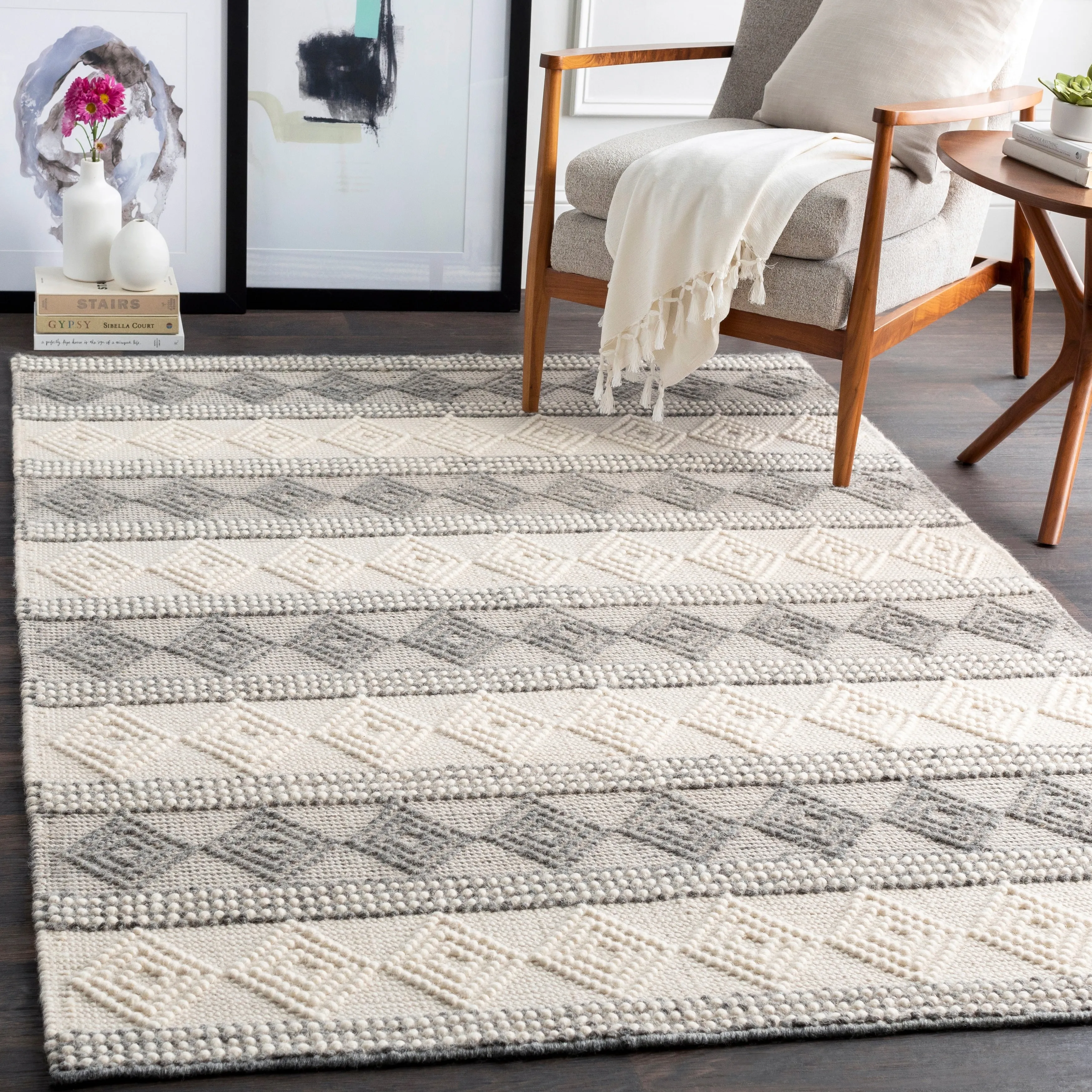 Livabliss Freya Handmade Modern Rustic Area Rug