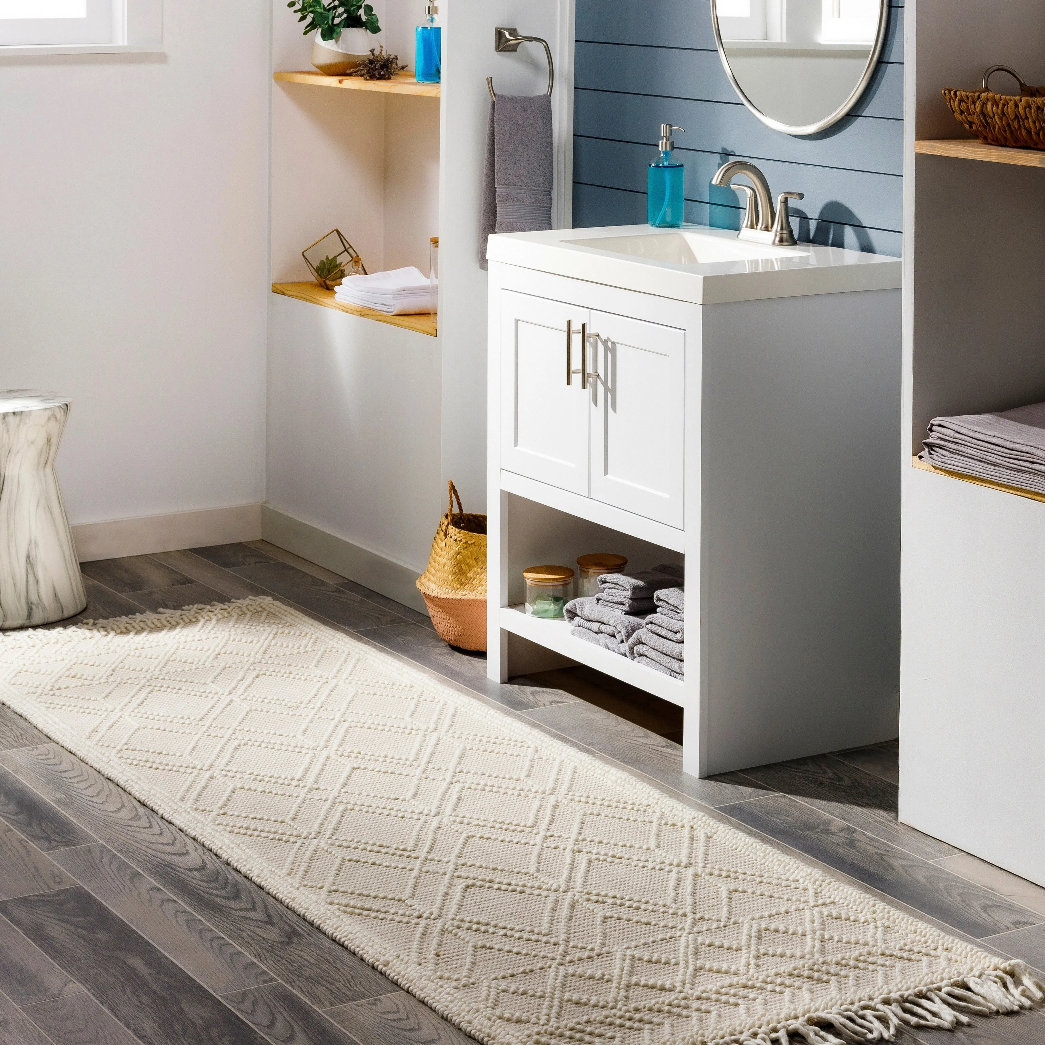 Livabliss Gertrude Handmade Cottage Geometric Wool Area Rug