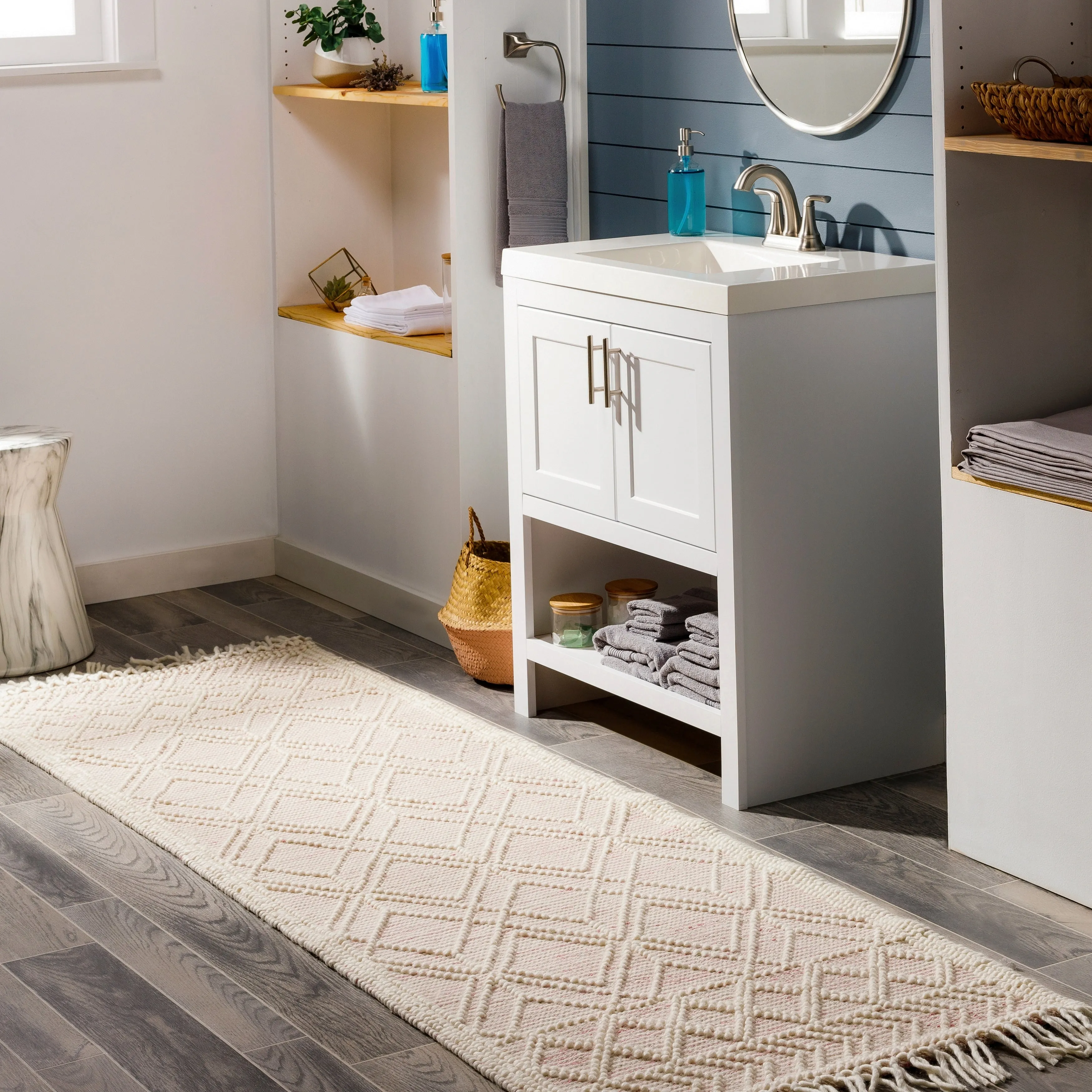Livabliss Gertrude Handmade Cottage Geometric Wool Area Rug