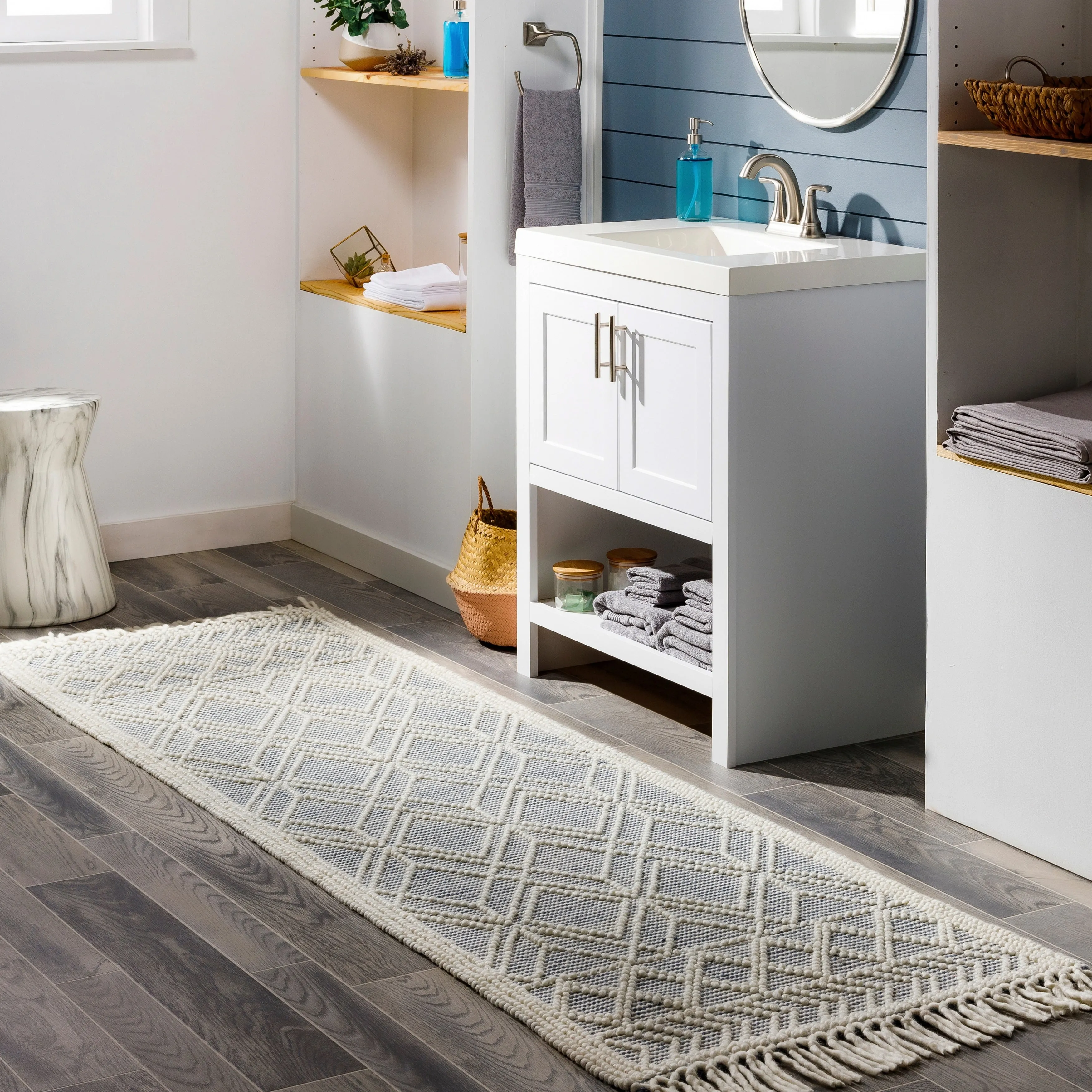 Livabliss Gertrude Handmade Cottage Geometric Wool Area Rug