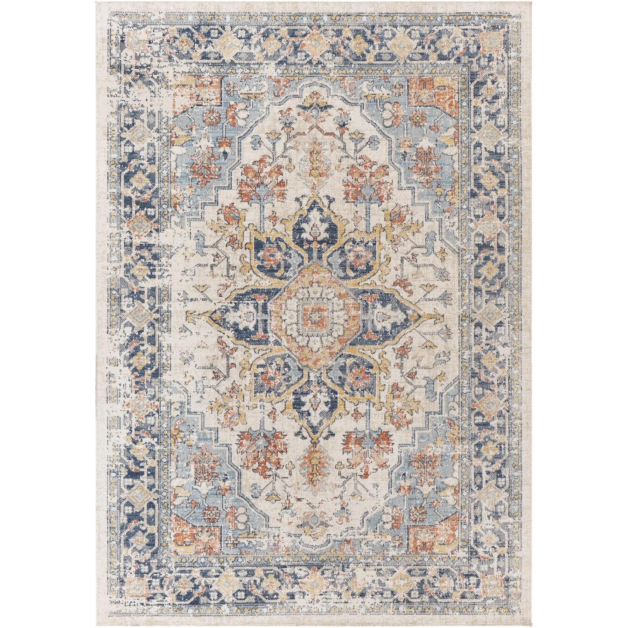 Livabliss Huntington Beach Updated Traditional Medallion Outdoor Area Rug