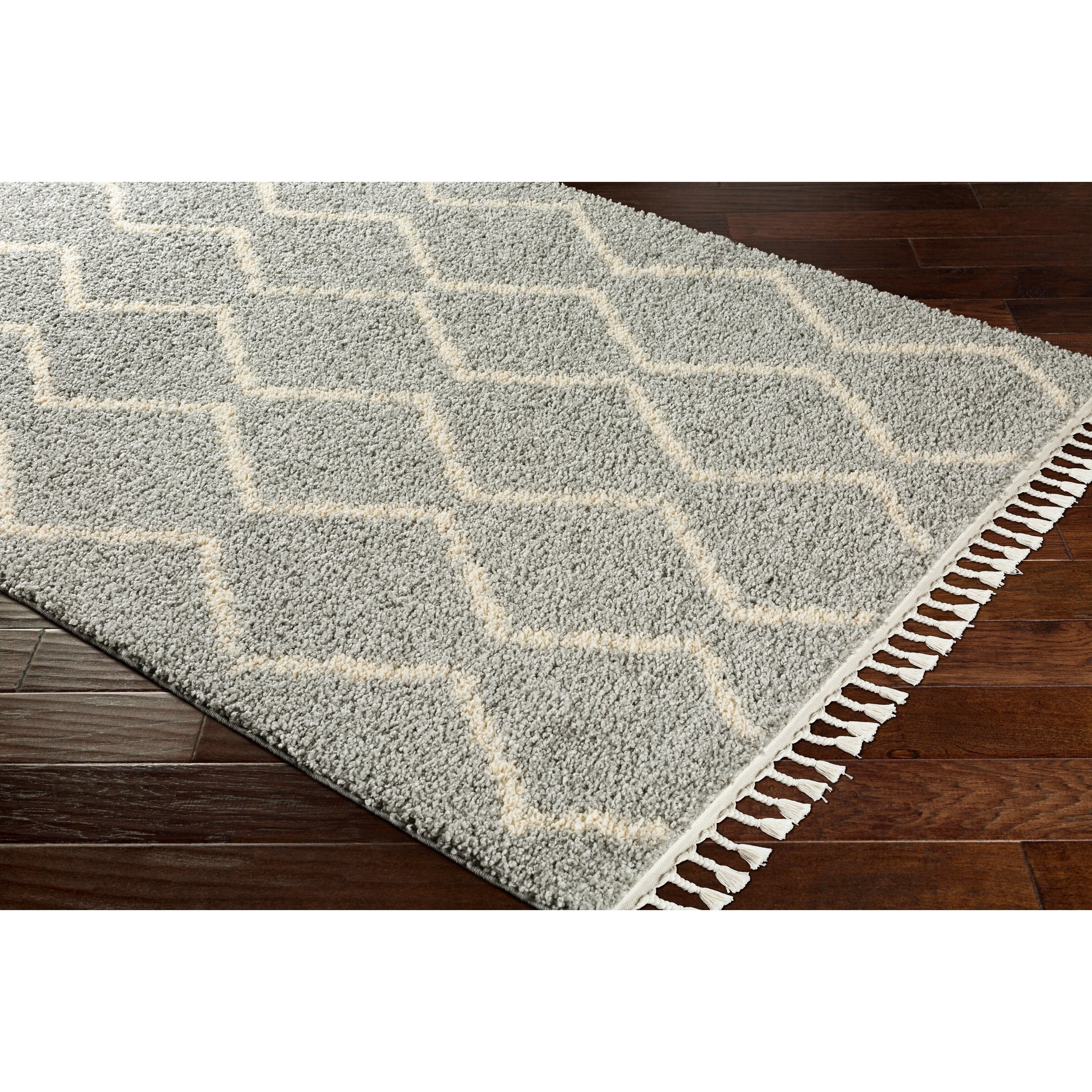 Livabliss Jada Moroccan Stripe Shag Area Rug