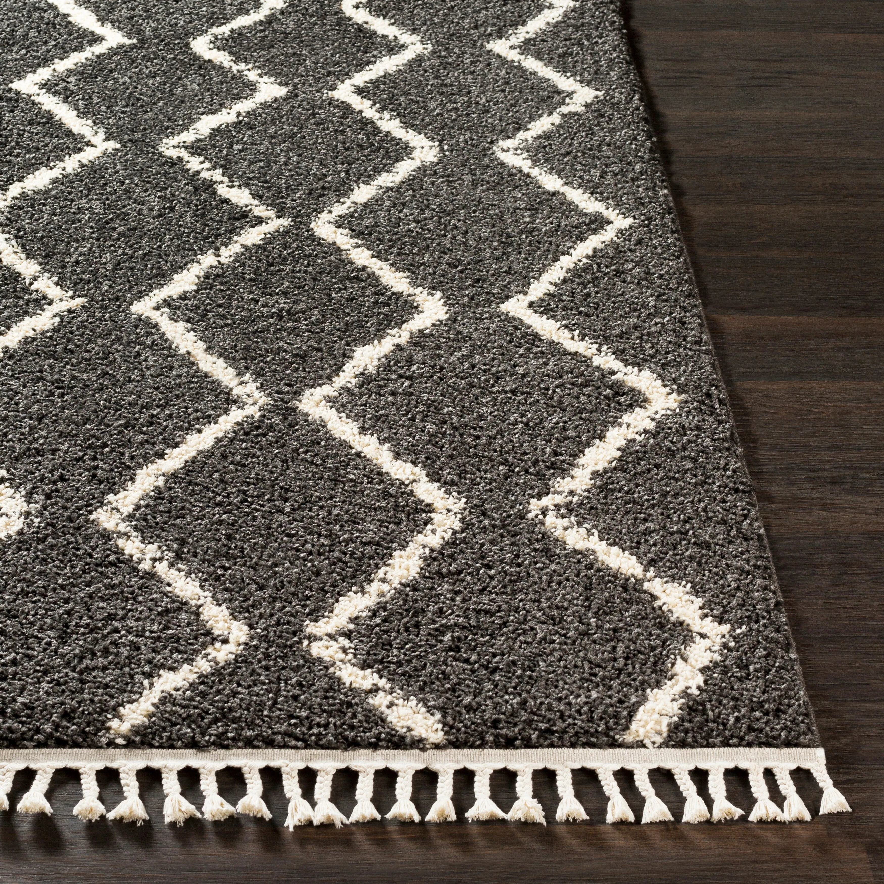 Livabliss Jada Moroccan Stripe Shag Area Rug