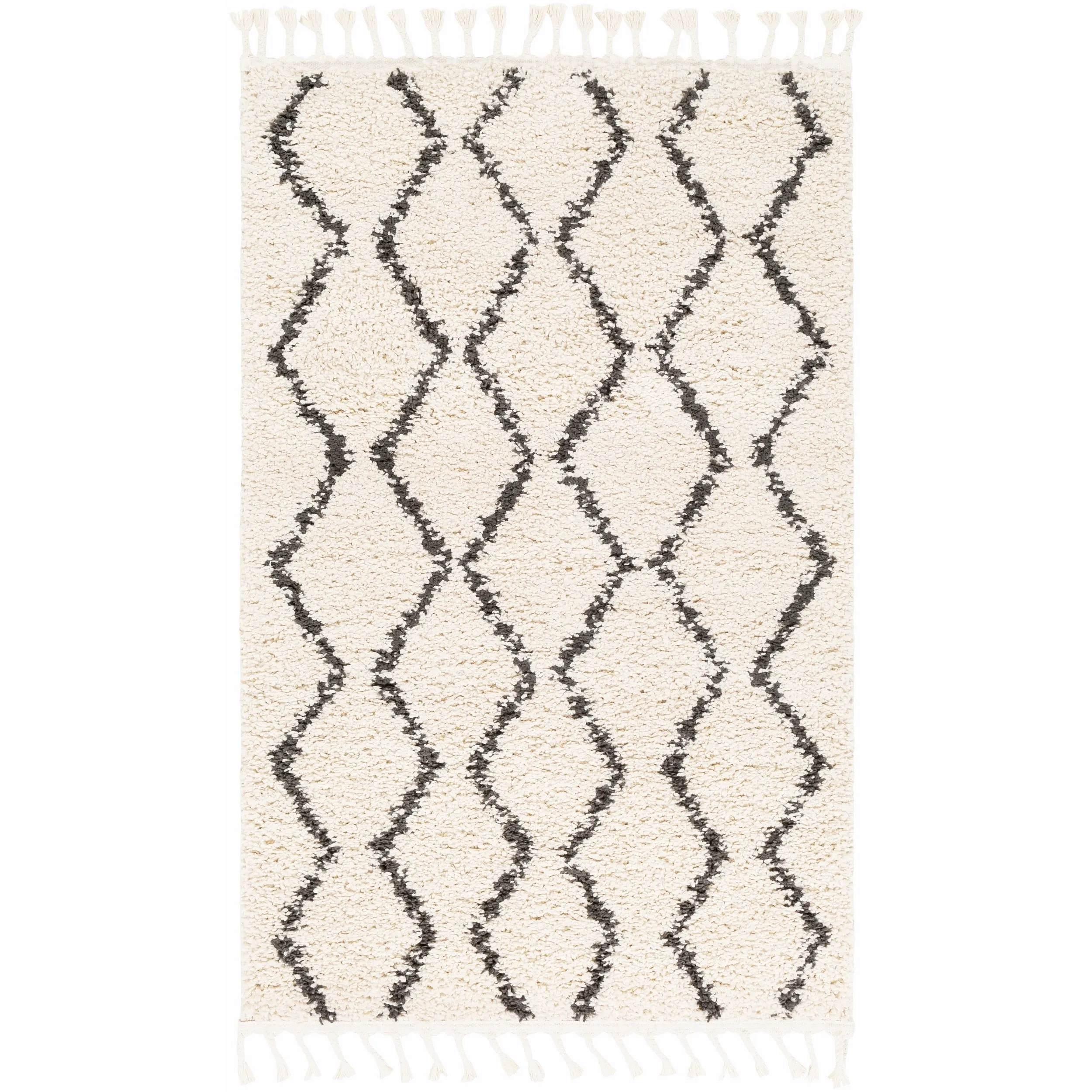 Livabliss Jada Moroccan Stripe Shag Area Rug