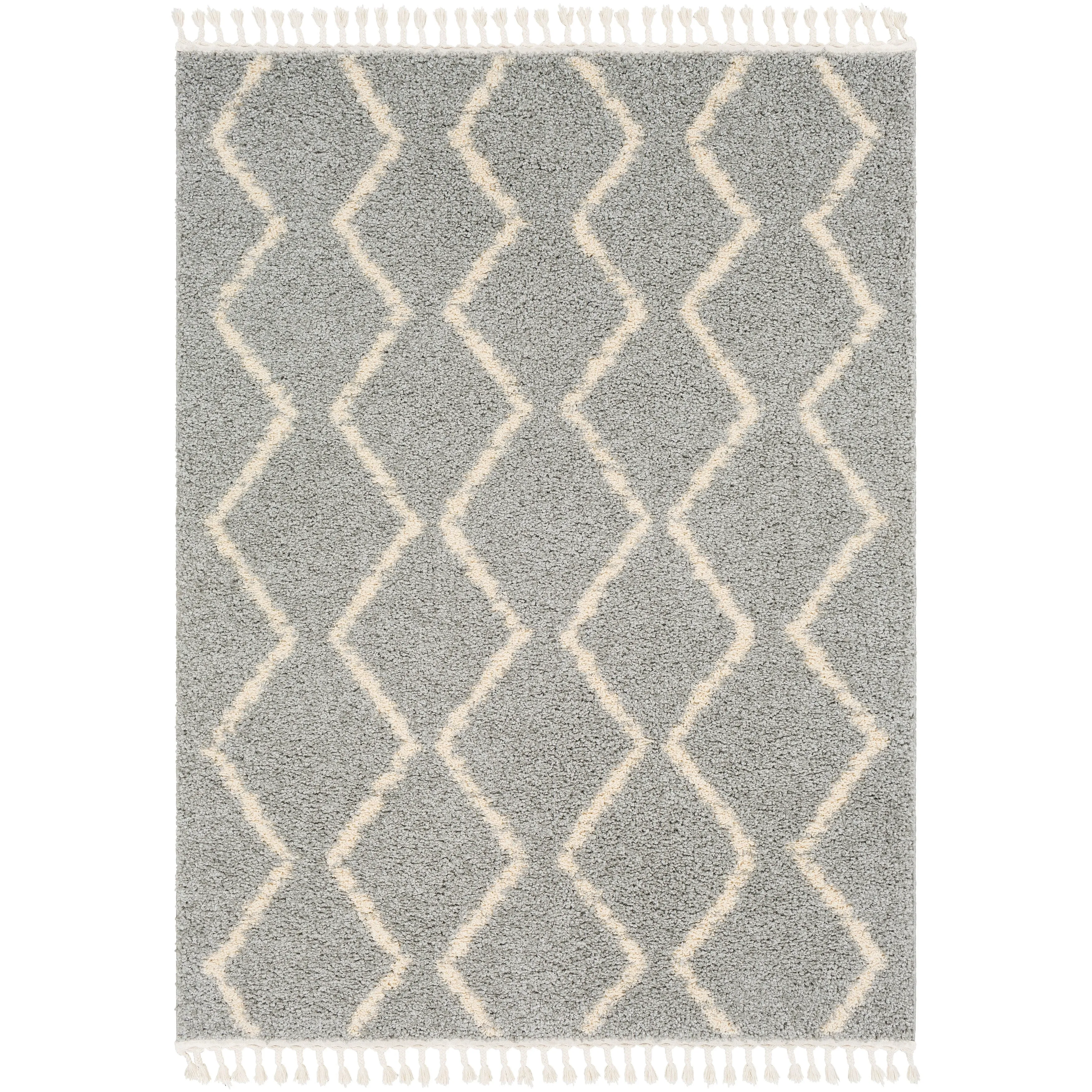 Livabliss Jada Moroccan Stripe Shag Area Rug