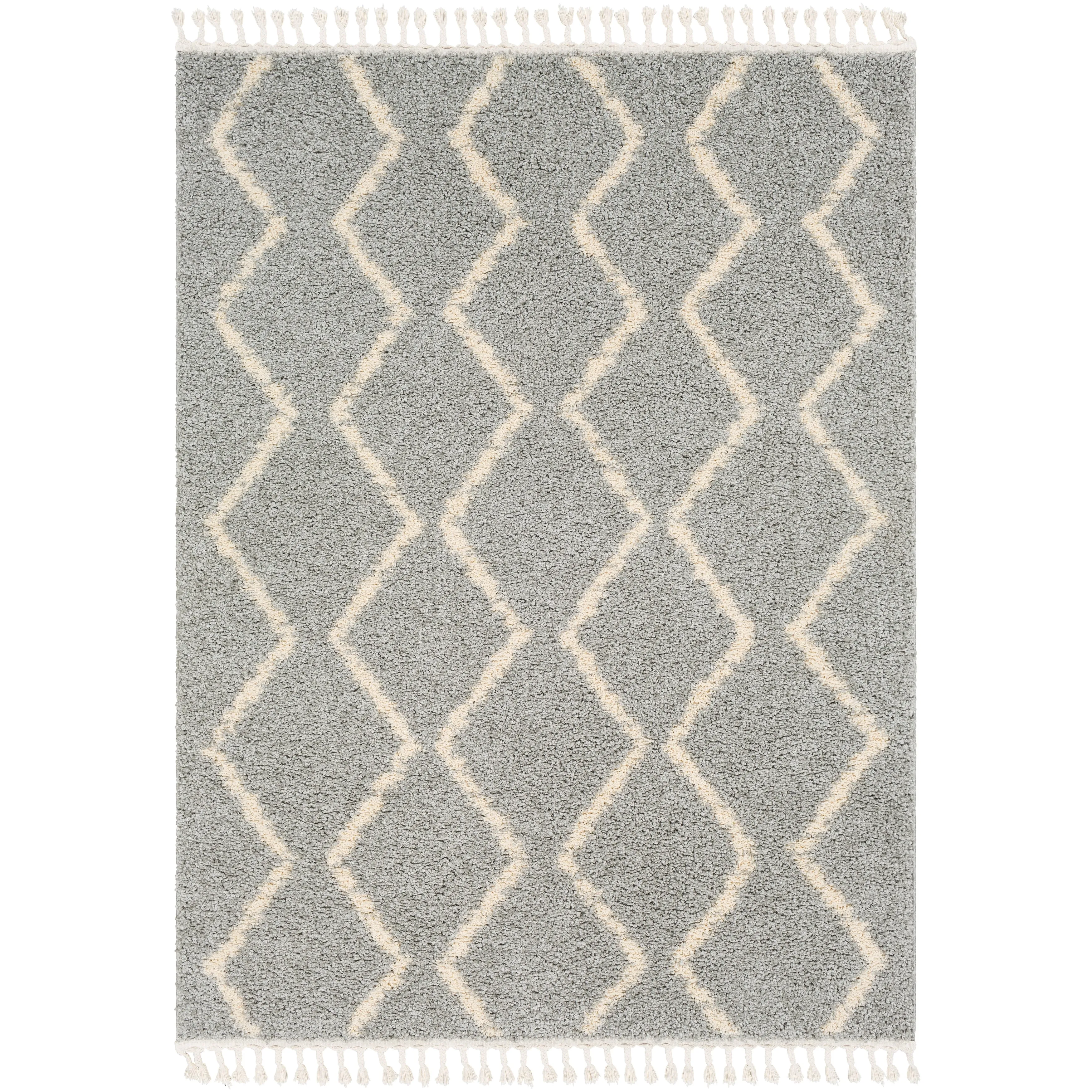 Livabliss Jada Moroccan Stripe Shag Area Rug