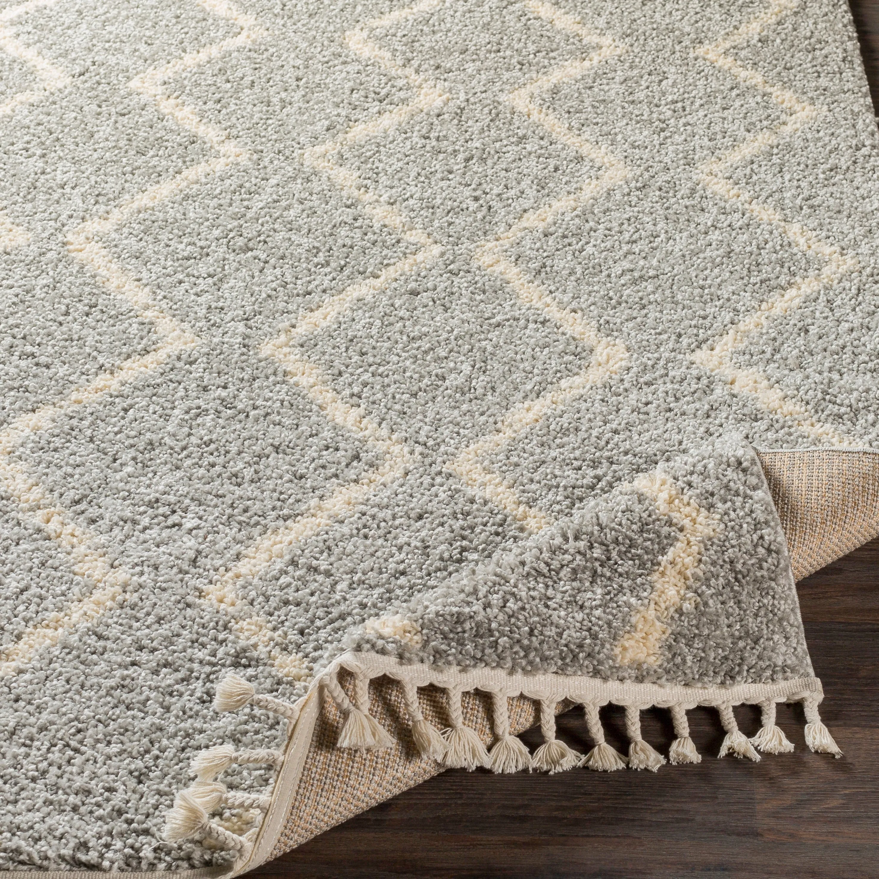 Livabliss Jada Moroccan Stripe Shag Area Rug