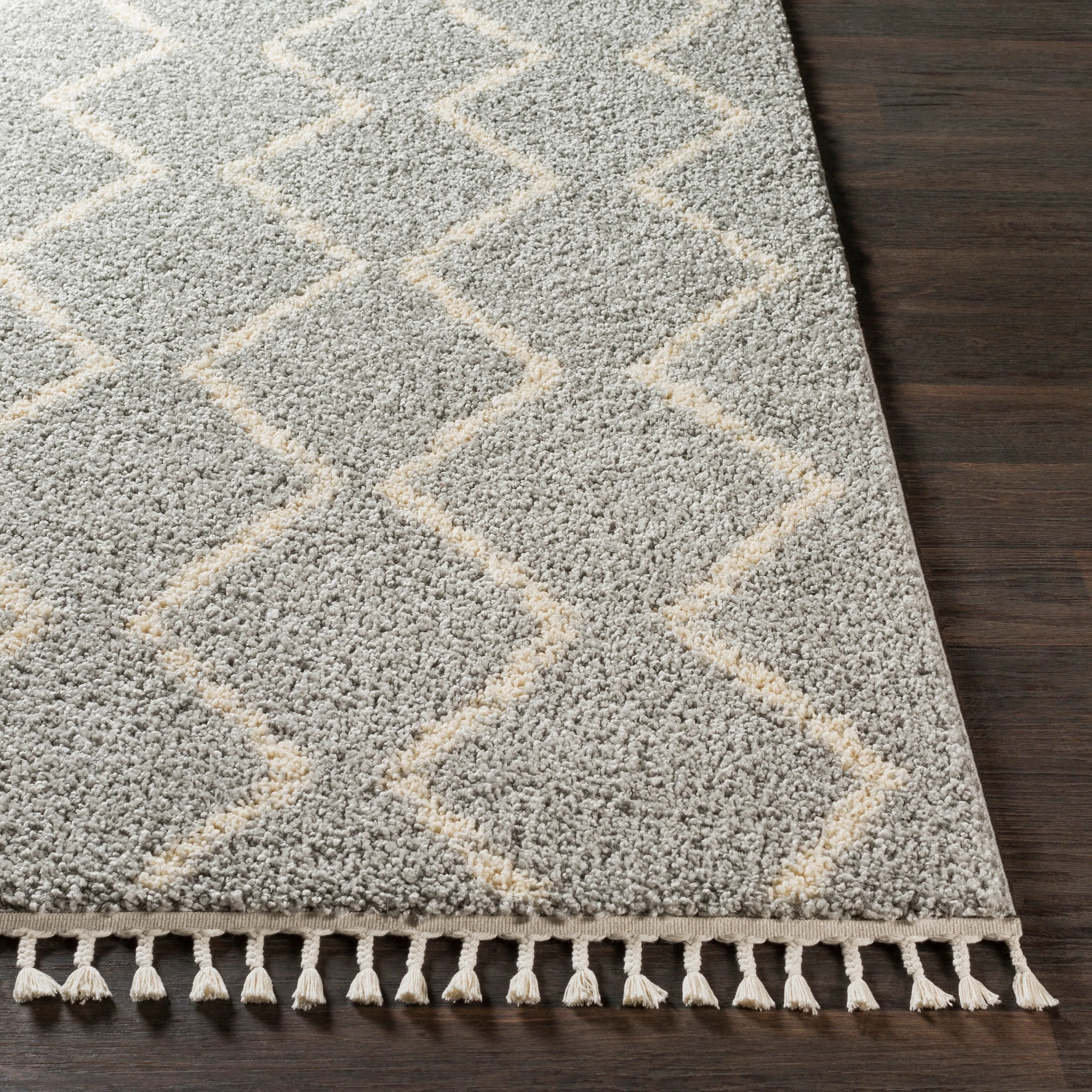 Livabliss Jada Moroccan Stripe Shag Area Rug