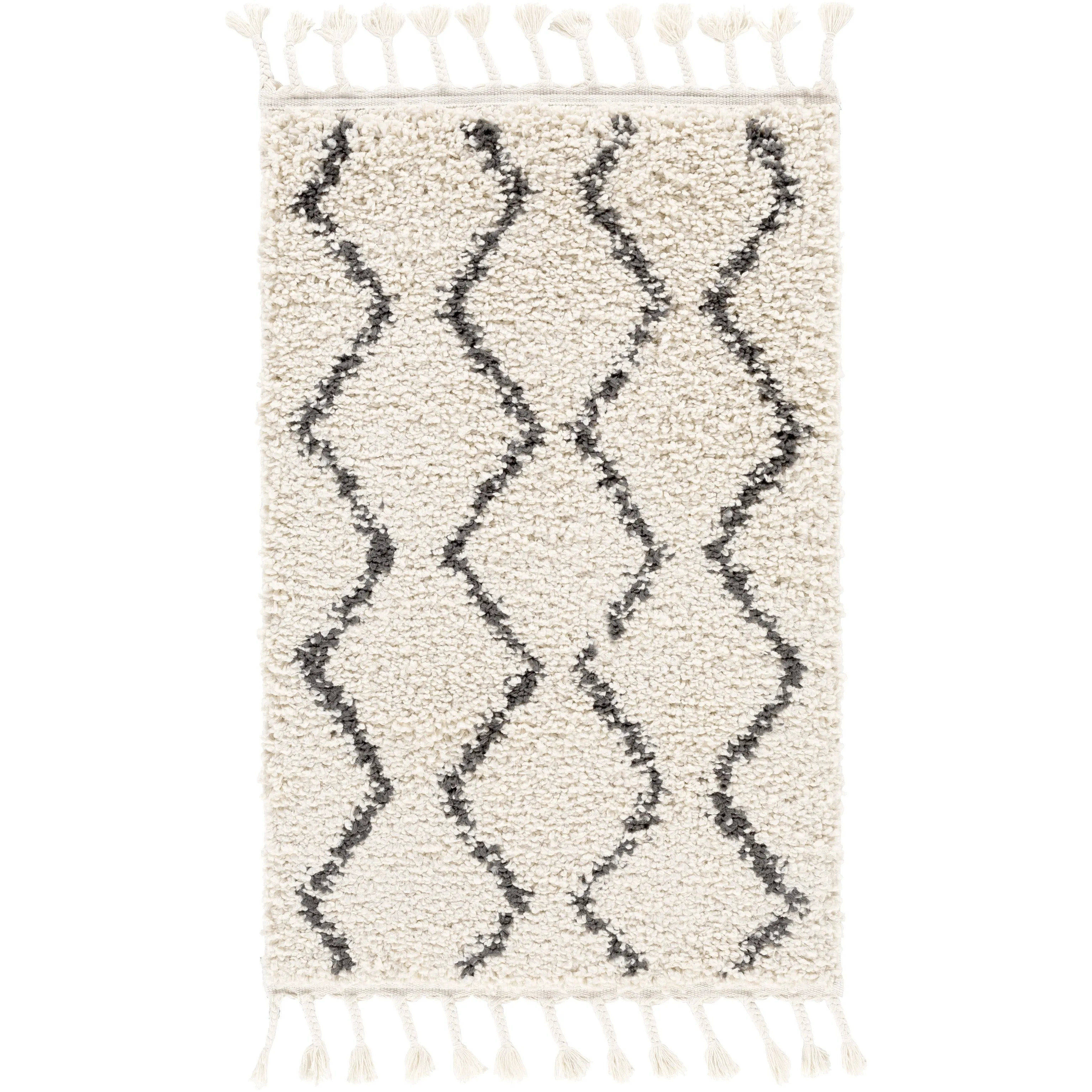 Livabliss Jada Moroccan Stripe Shag Area Rug