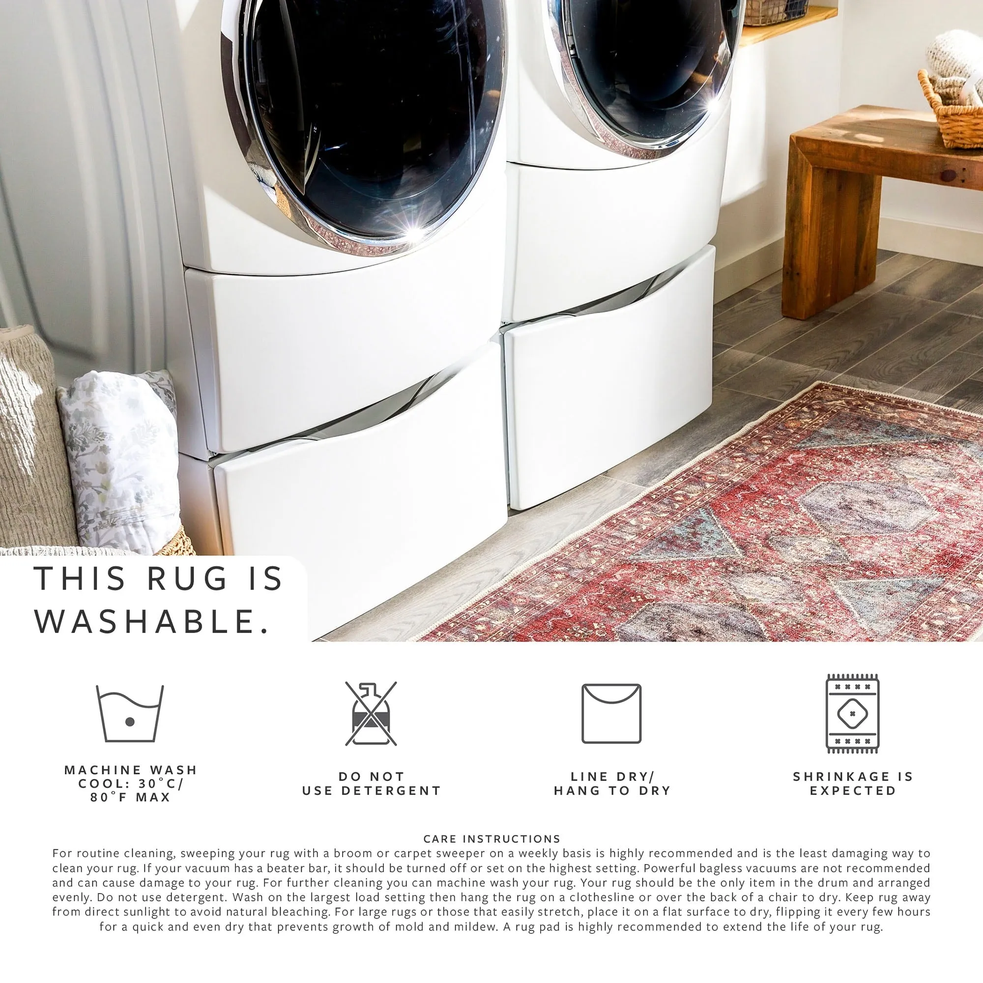 Livabliss Jenkins Traditional Machine Washable Area Rug