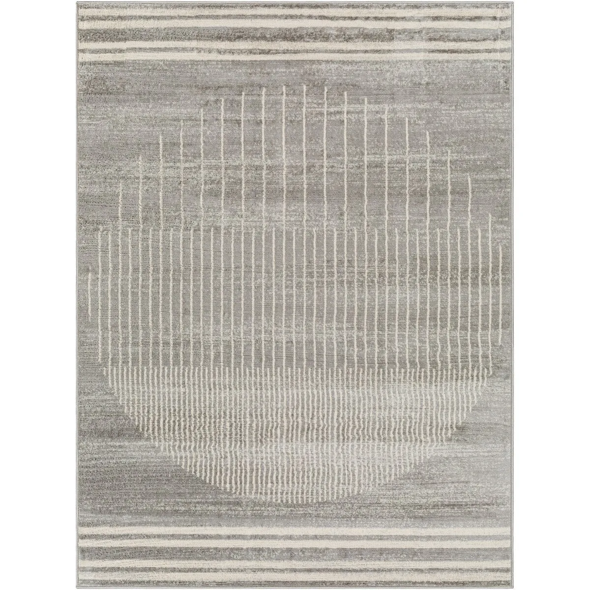 Livabliss Joel Mod Black/Ivory Ombre Geometric Striped Area Rug