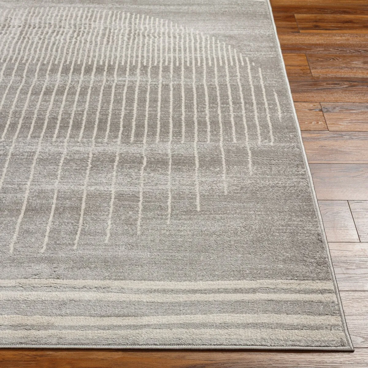 Livabliss Joel Mod Black/Ivory Ombre Geometric Striped Area Rug