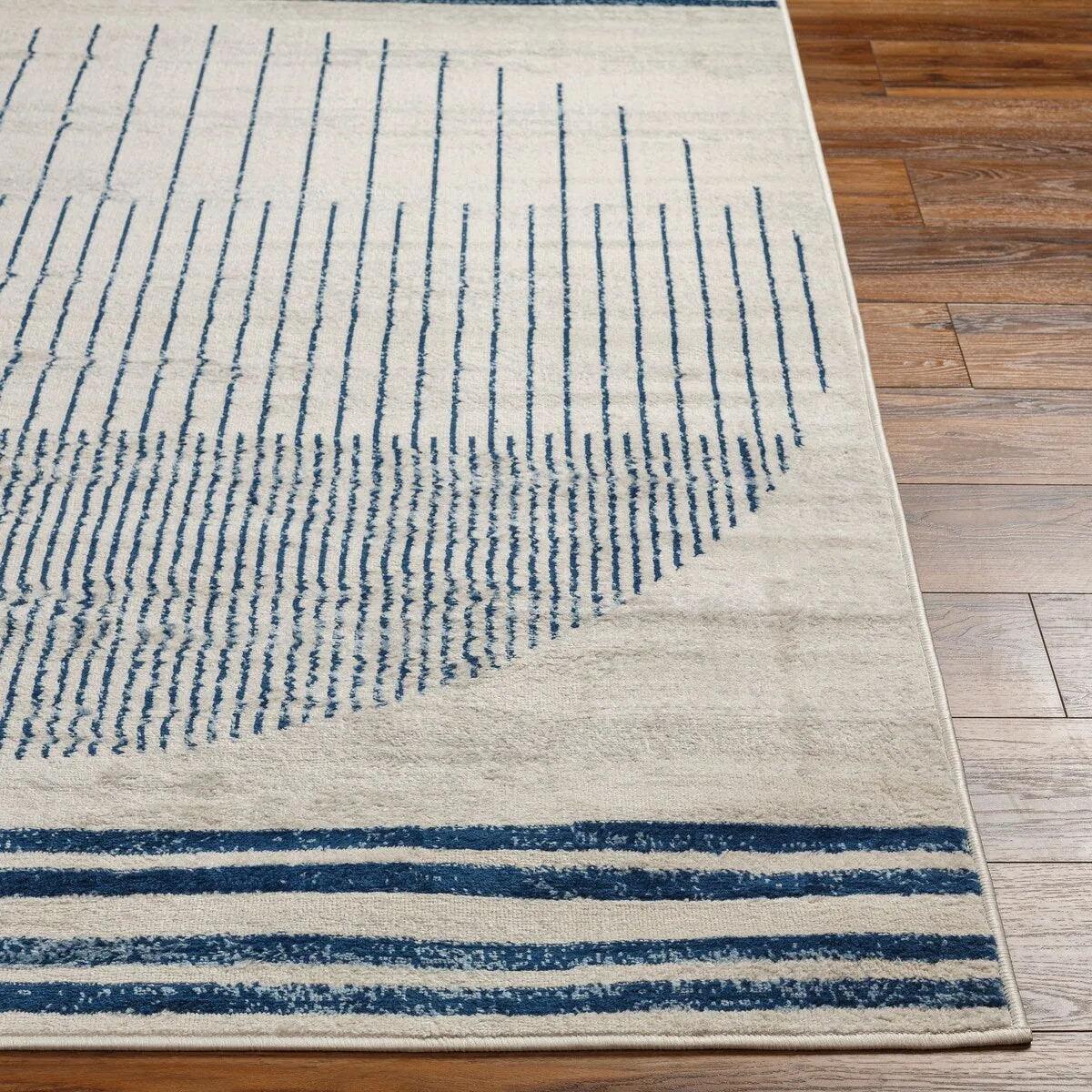 Livabliss Joel Mod Black/Ivory Ombre Geometric Striped Area Rug