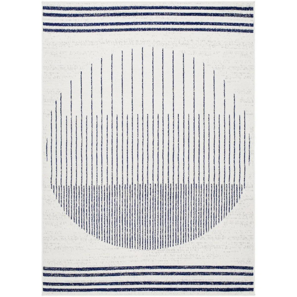 Livabliss Joel Mod Black/Ivory Ombre Geometric Striped Area Rug