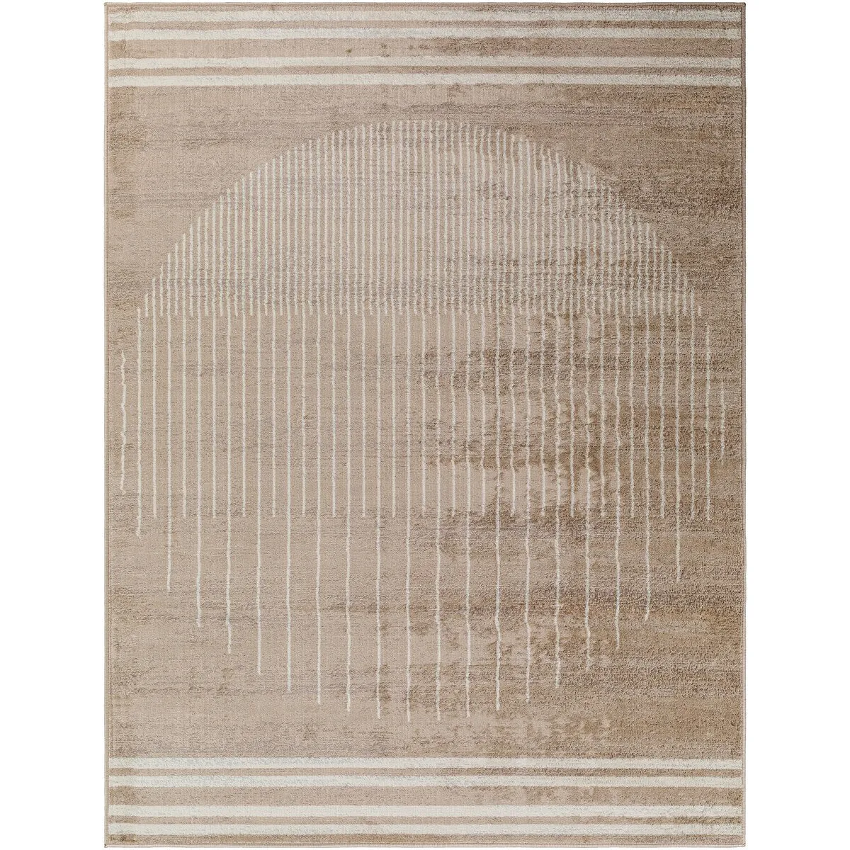 Livabliss Joel Mod Black/Ivory Ombre Geometric Striped Area Rug