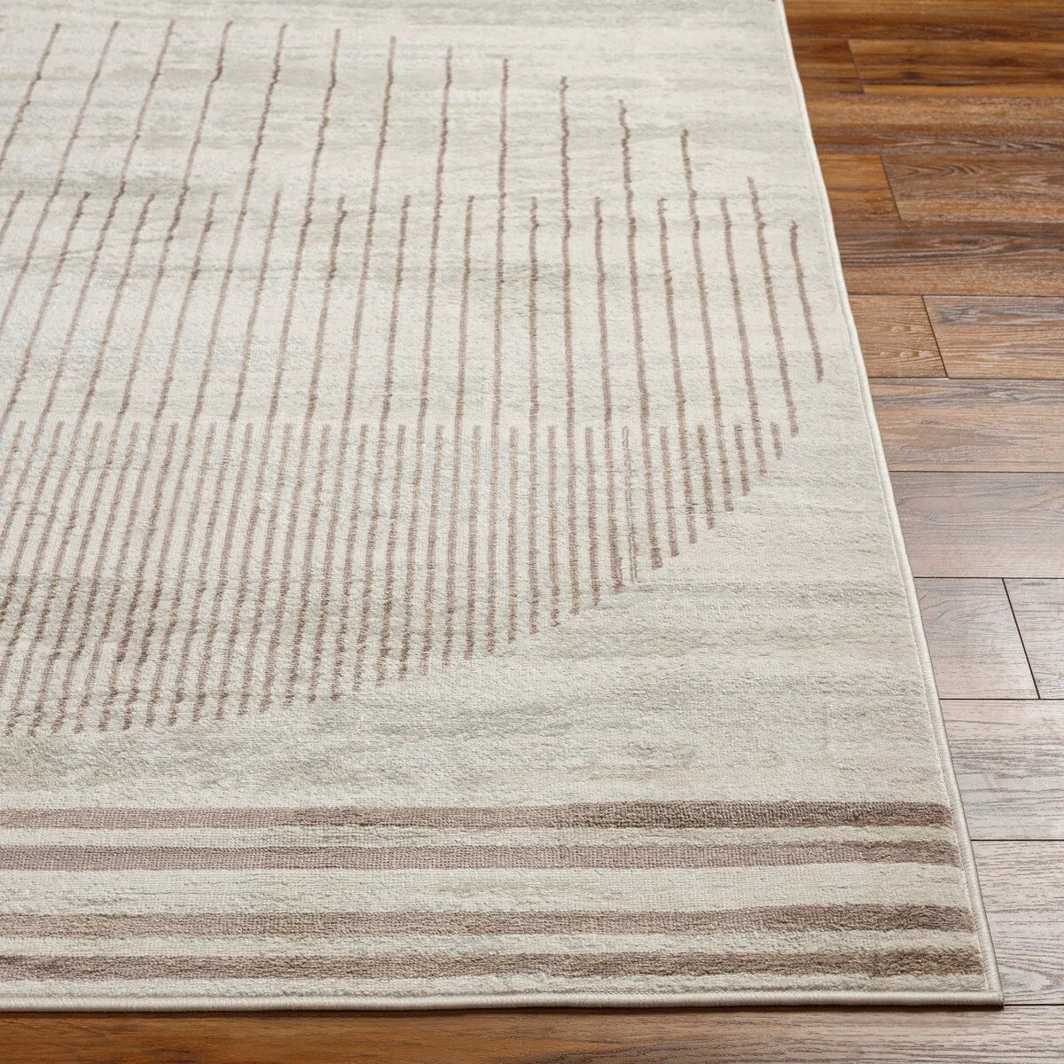 Livabliss Joel Mod Black/Ivory Ombre Geometric Striped Area Rug