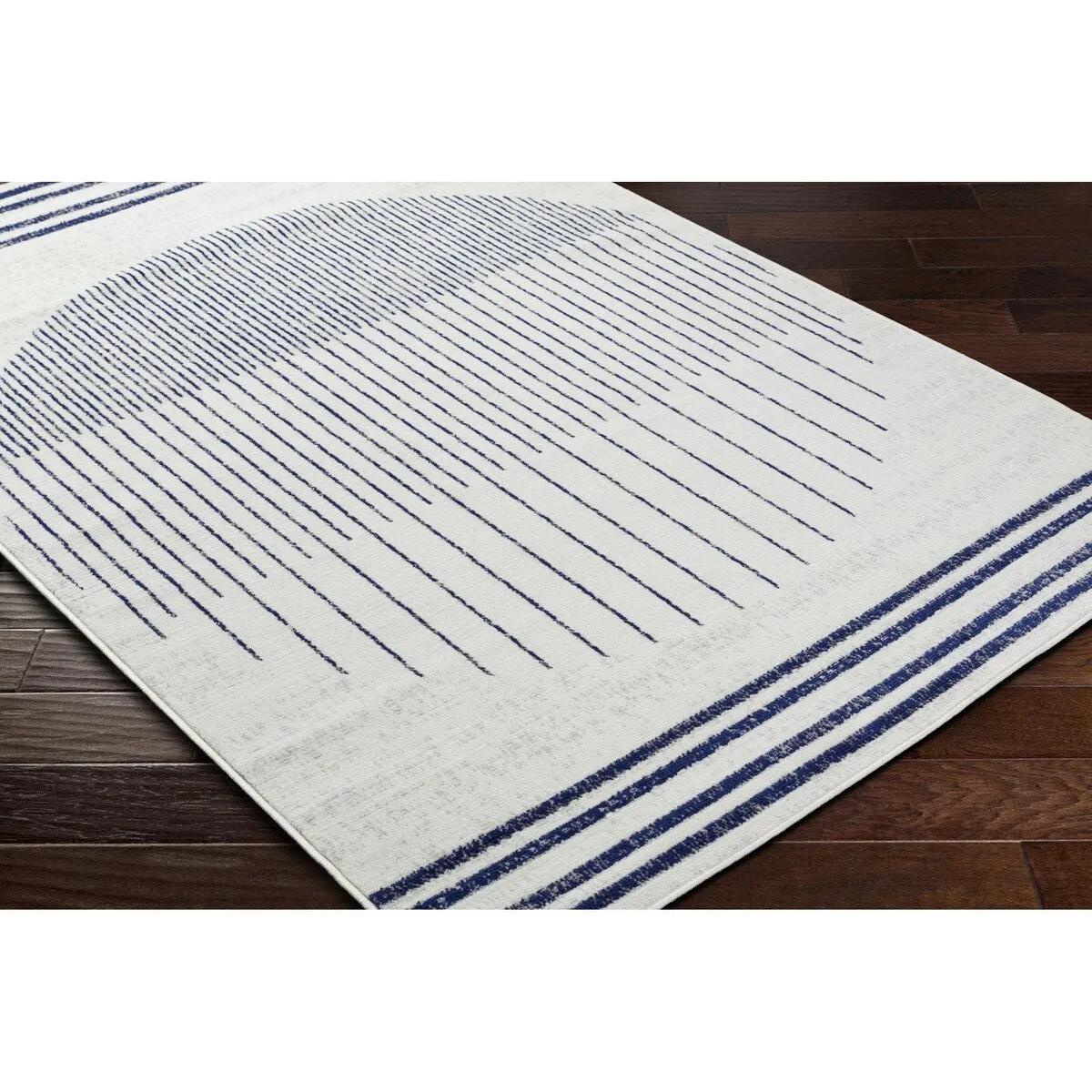 Livabliss Joel Mod Black/Ivory Ombre Geometric Striped Area Rug