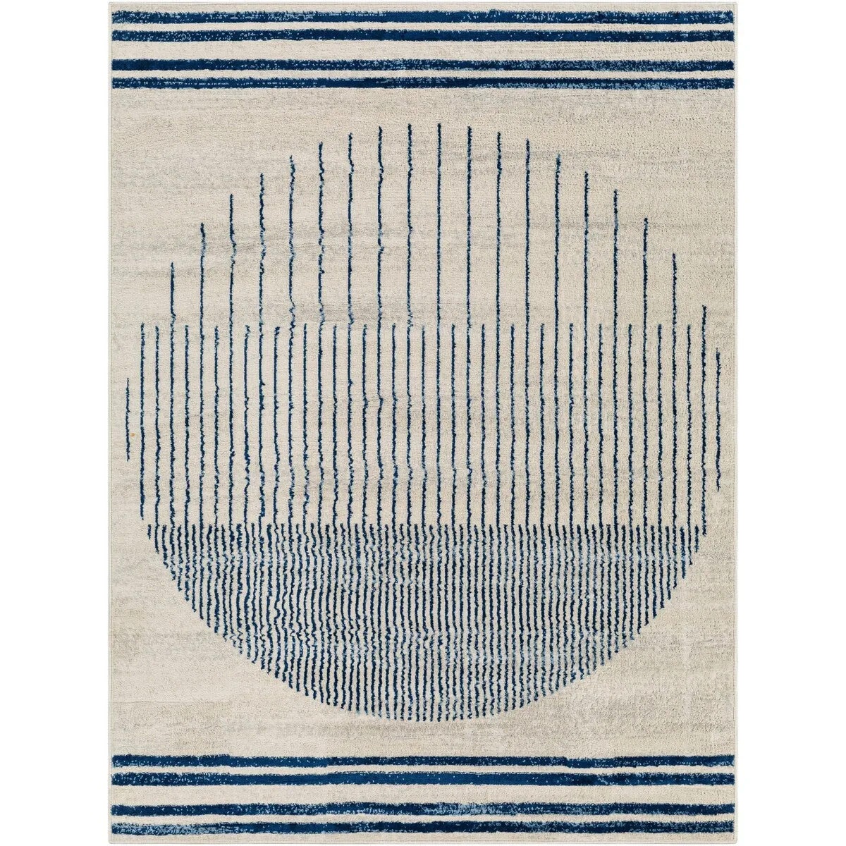 Livabliss Joel Mod Black/Ivory Ombre Geometric Striped Area Rug