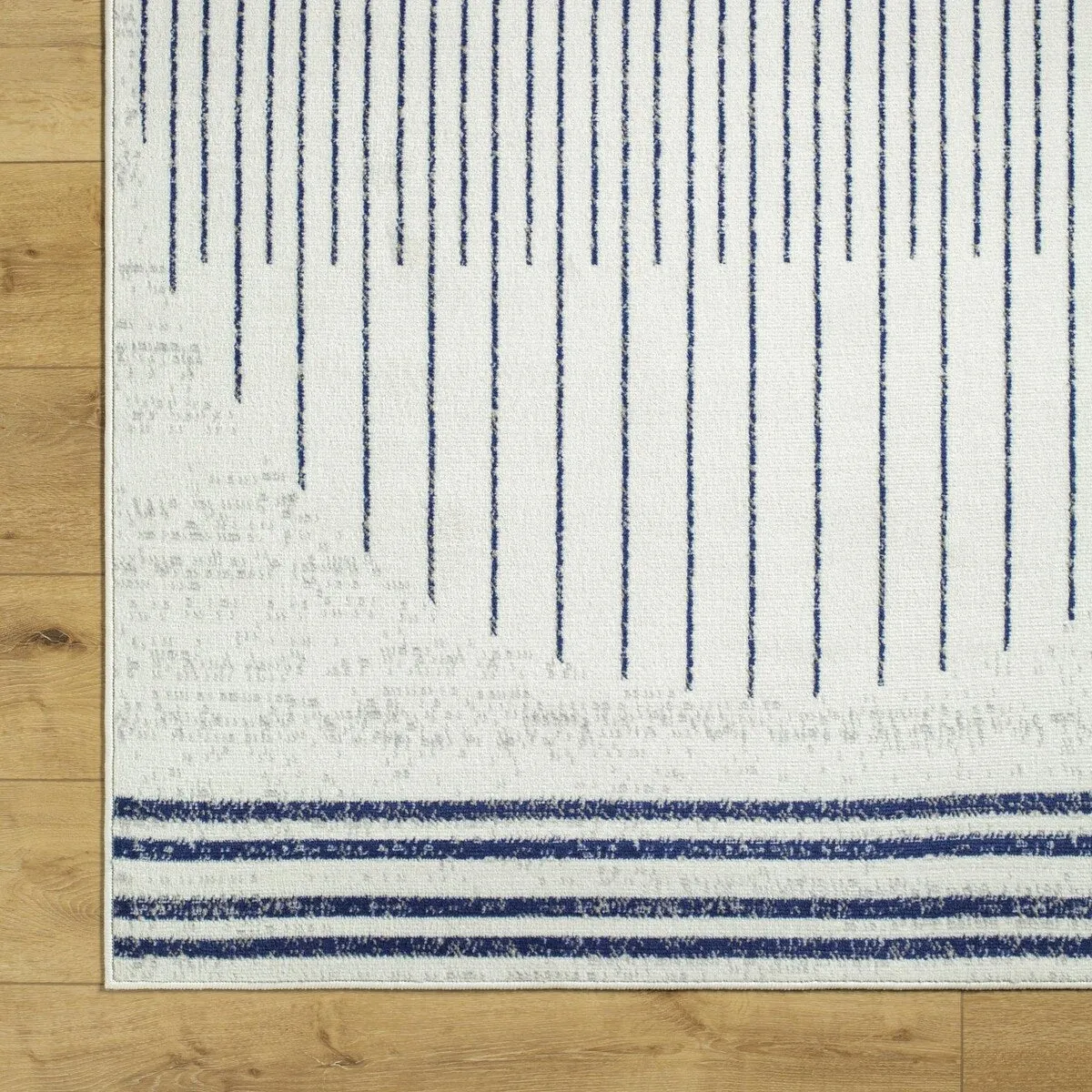 Livabliss Joel Mod Black/Ivory Ombre Geometric Striped Area Rug