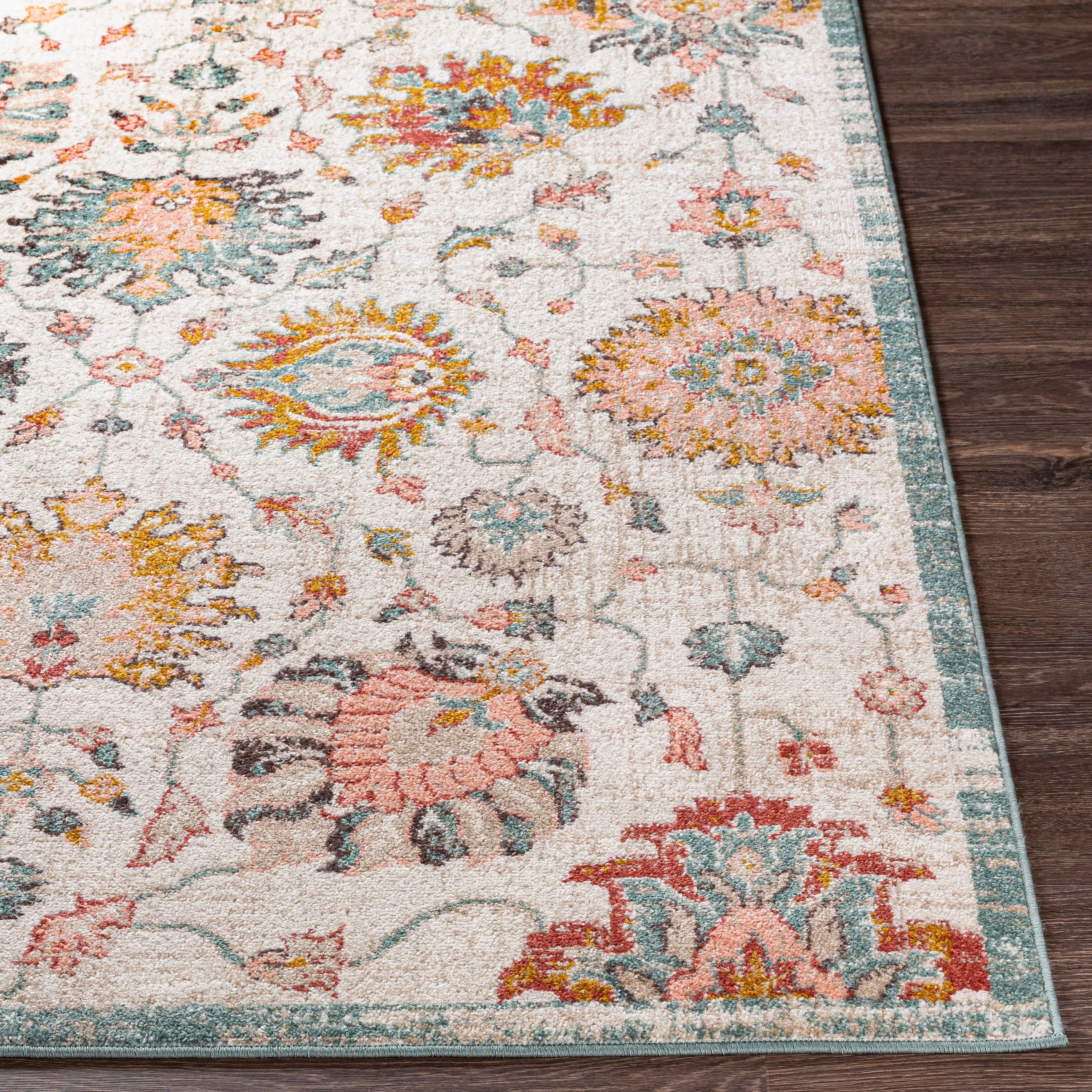 Livabliss Karlyle Transitional Floral Area Rug