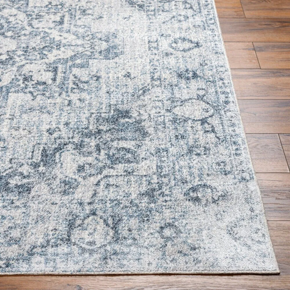 Livabliss Lillian Transitional Medallion Machine Washable Area Rug