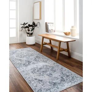 Livabliss Lillian Transitional Medallion Machine Washable Area Rug