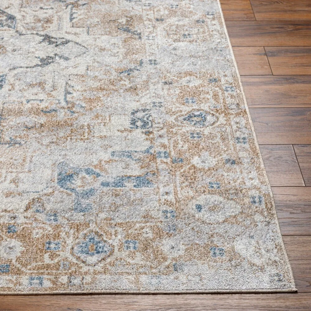 Livabliss Lillian Transitional Medallion Machine Washable Area Rug