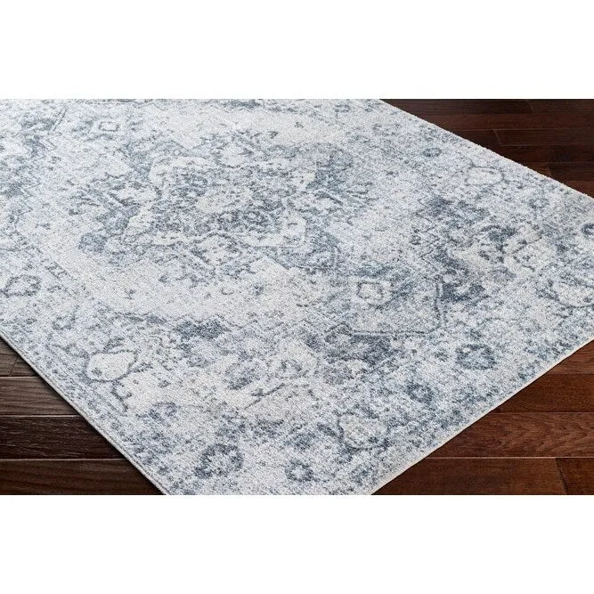 Livabliss Lillian Transitional Medallion Machine Washable Area Rug
