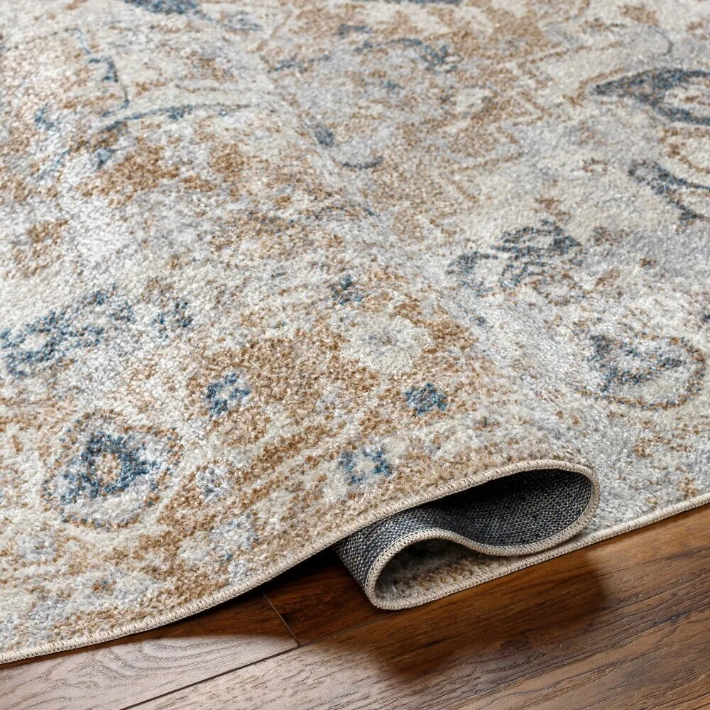 Livabliss Lillian Transitional Medallion Machine Washable Area Rug