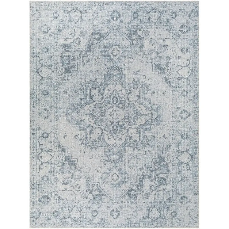 Livabliss Lillian Transitional Medallion Machine Washable Area Rug