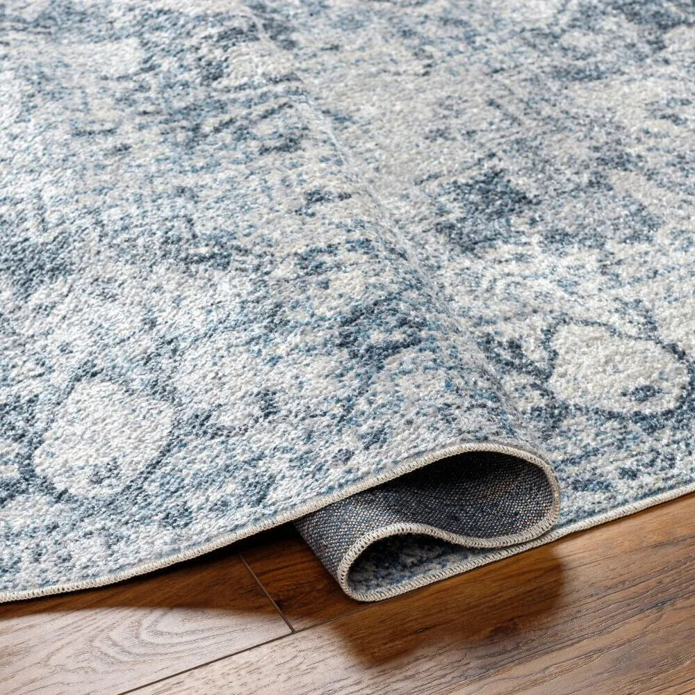 Livabliss Lillian Transitional Medallion Machine Washable Area Rug