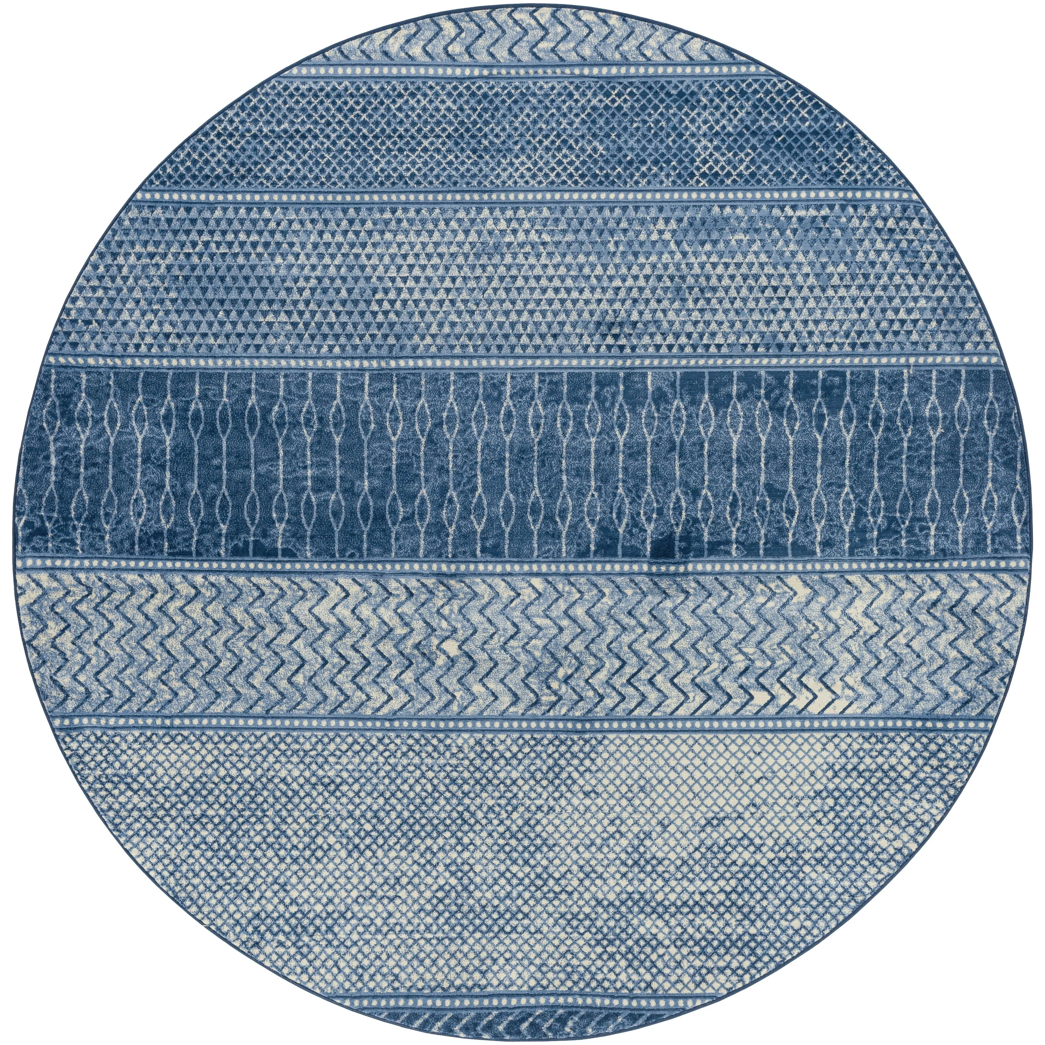 Livabliss Lovato Bohemian Block Print Area Rug