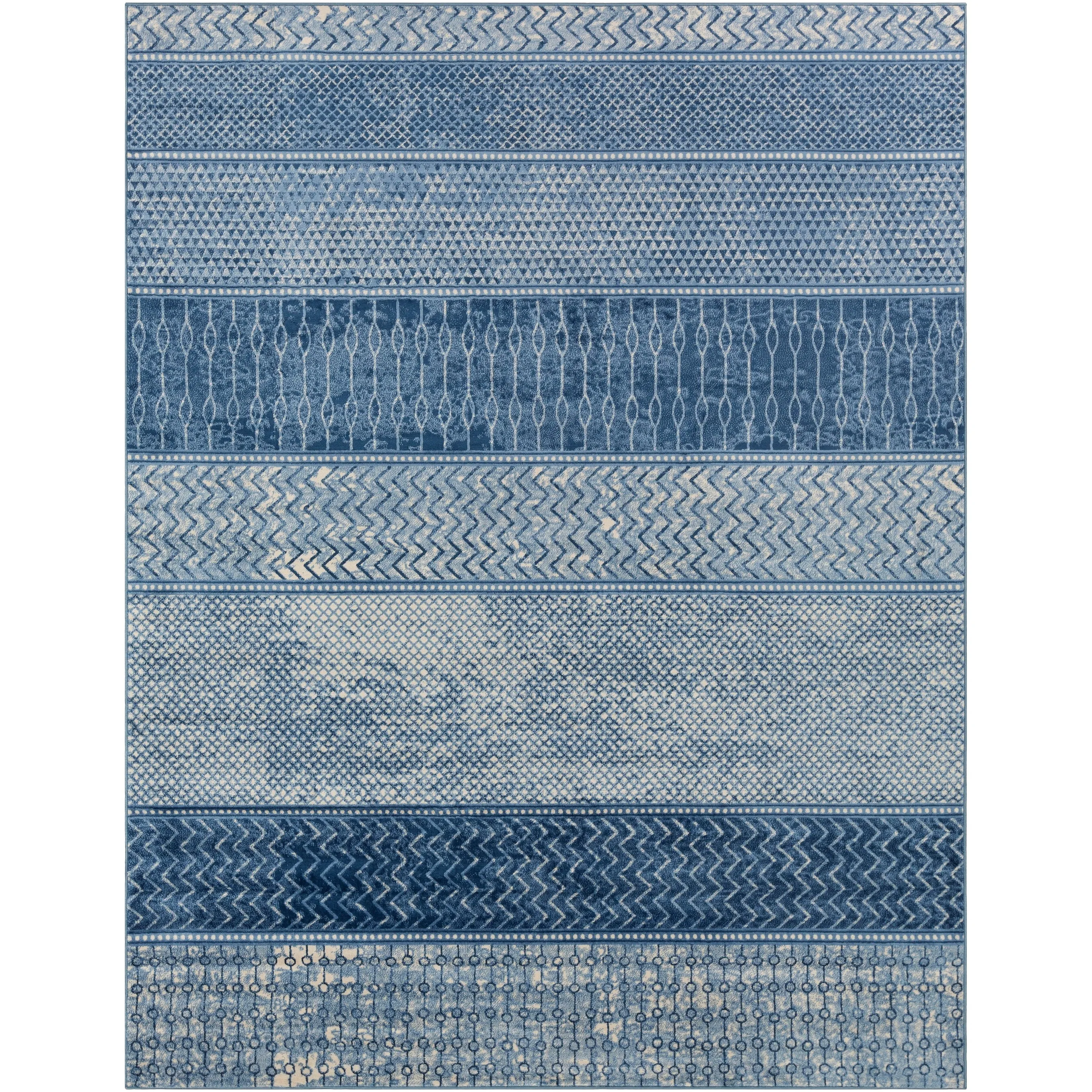 Livabliss Lovato Bohemian Block Print Area Rug