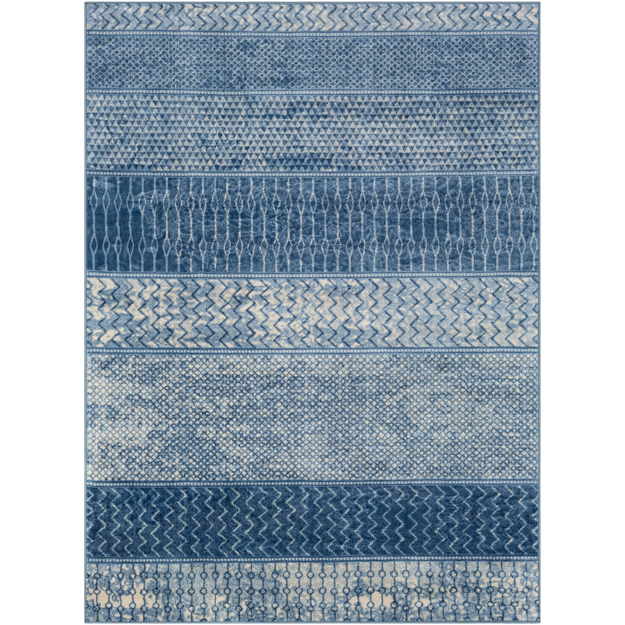 Livabliss Lovato Bohemian Block Print Area Rug